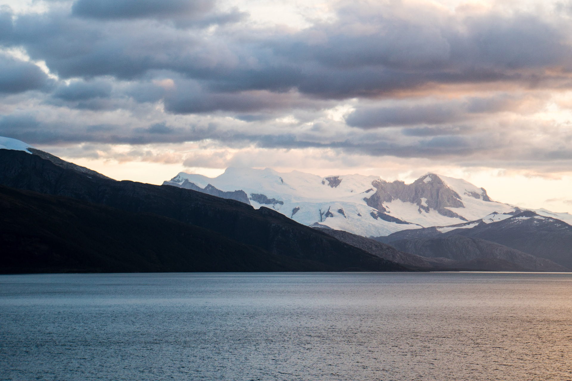 Early morning in the Glacier Alley as we cruise thru the Beagle Channel