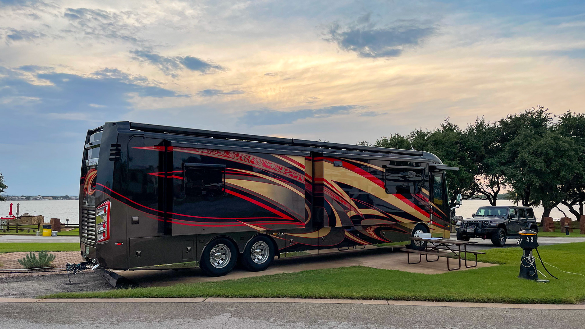 RV site at Sunset Point in Marble Falls