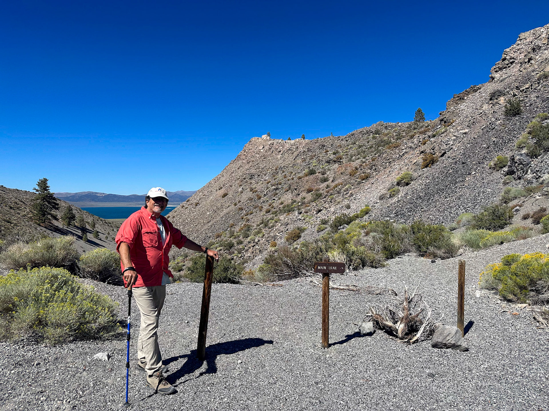 Starting the hike up to the 600-700 year old Panum Crater