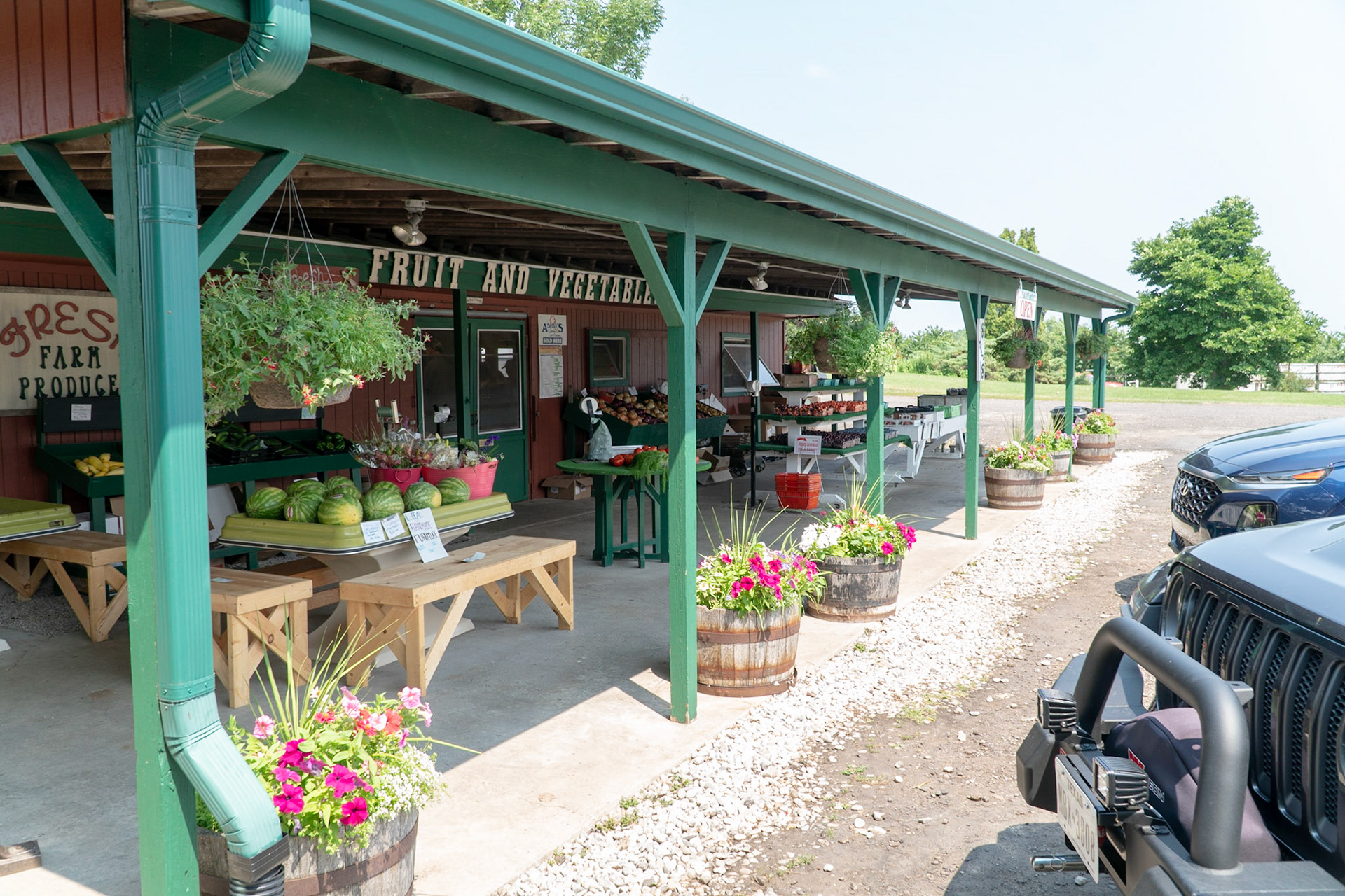 Roadside cherry stand near Traverse City