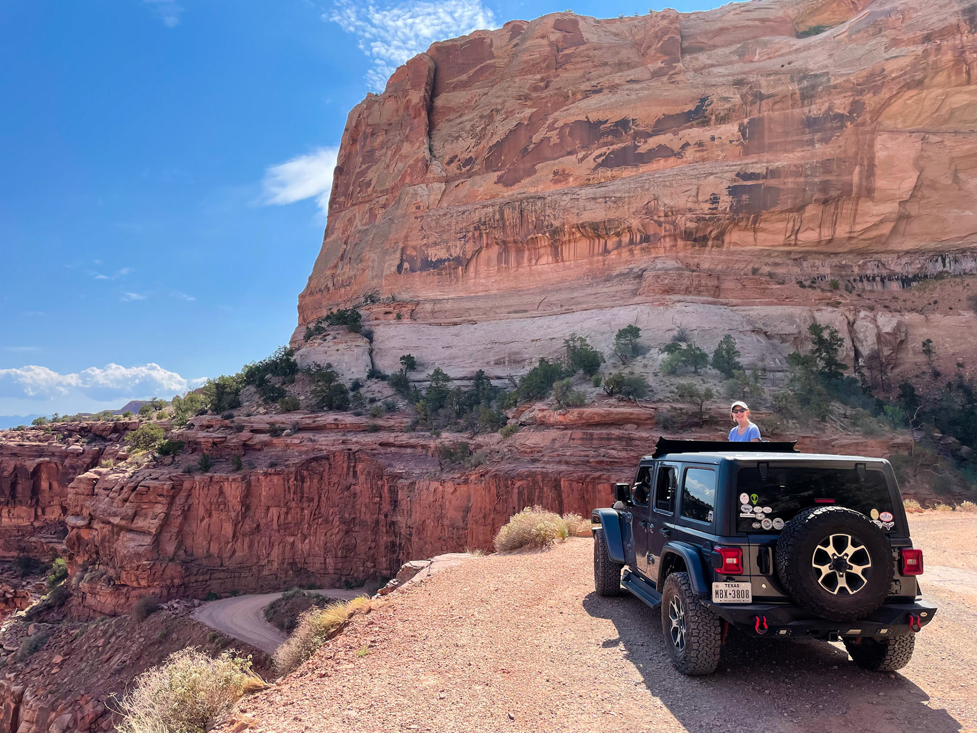 We pause on the trip down to take in the views