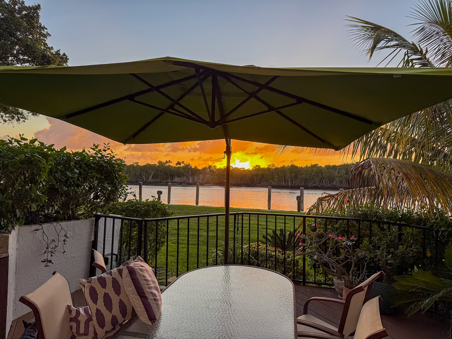 Sunset on the patiio