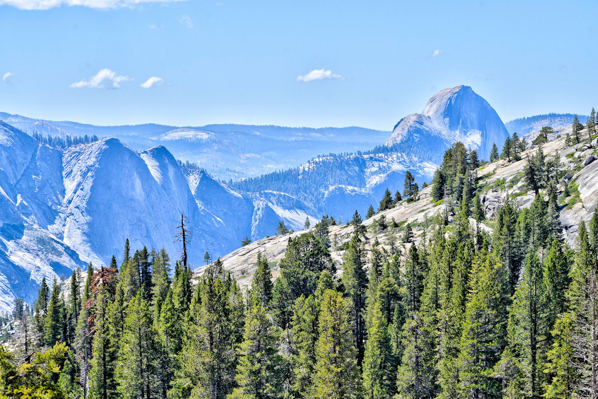 Olmstead Point in Yosemite NP overlooks Half Dome