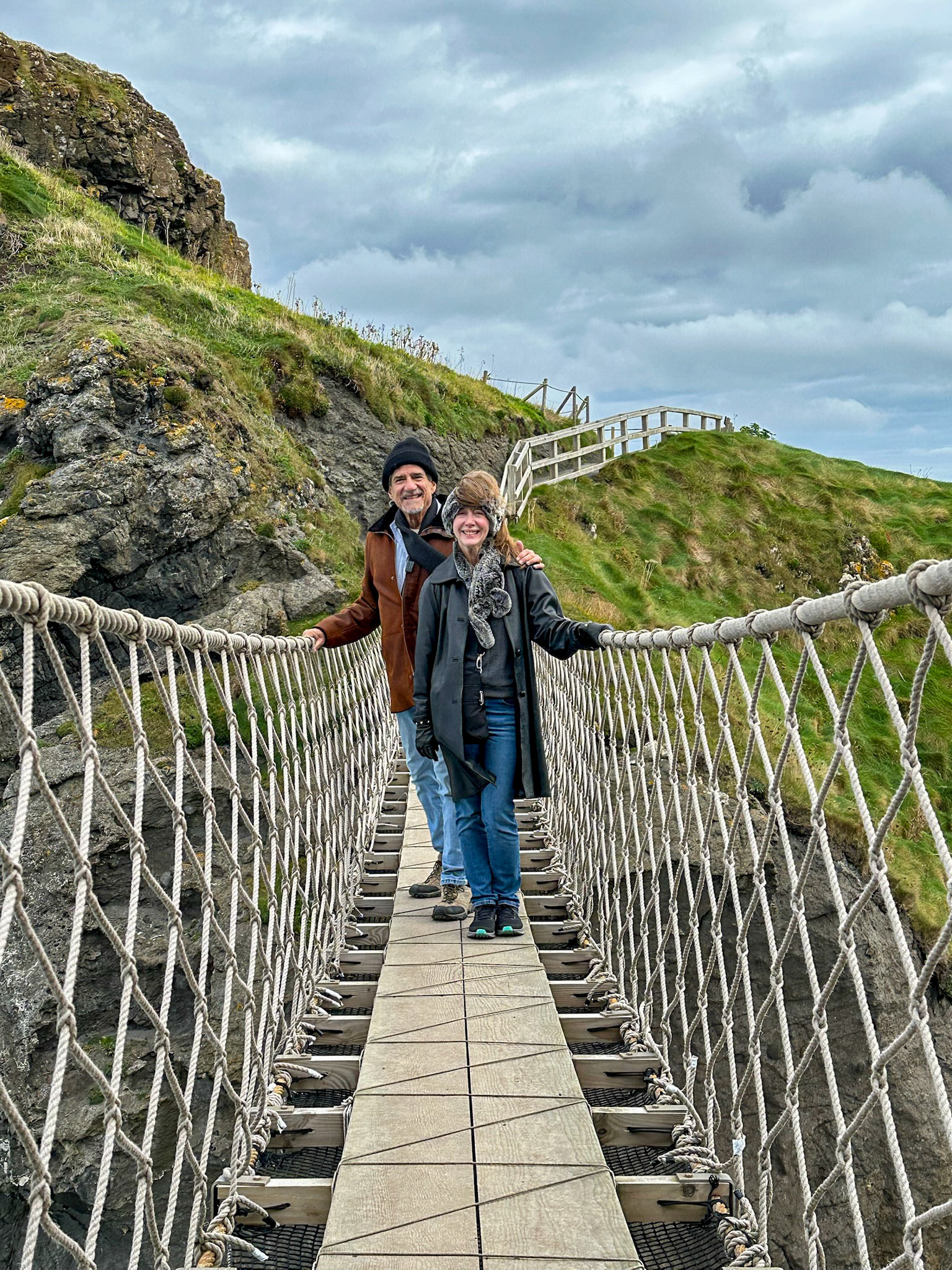 Rope bridge is 100' above the Atlantic