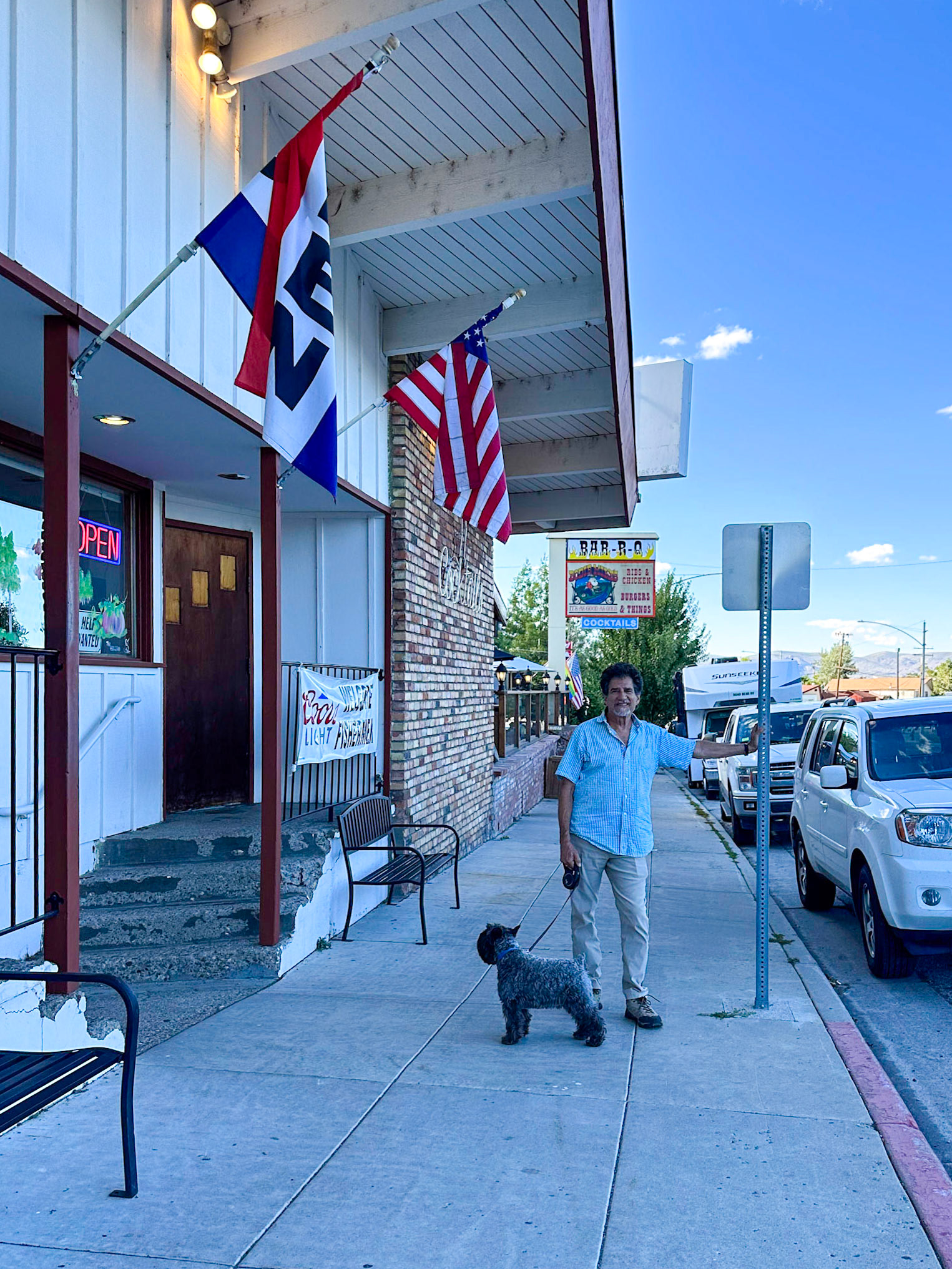 We're just a short walk from our campsite