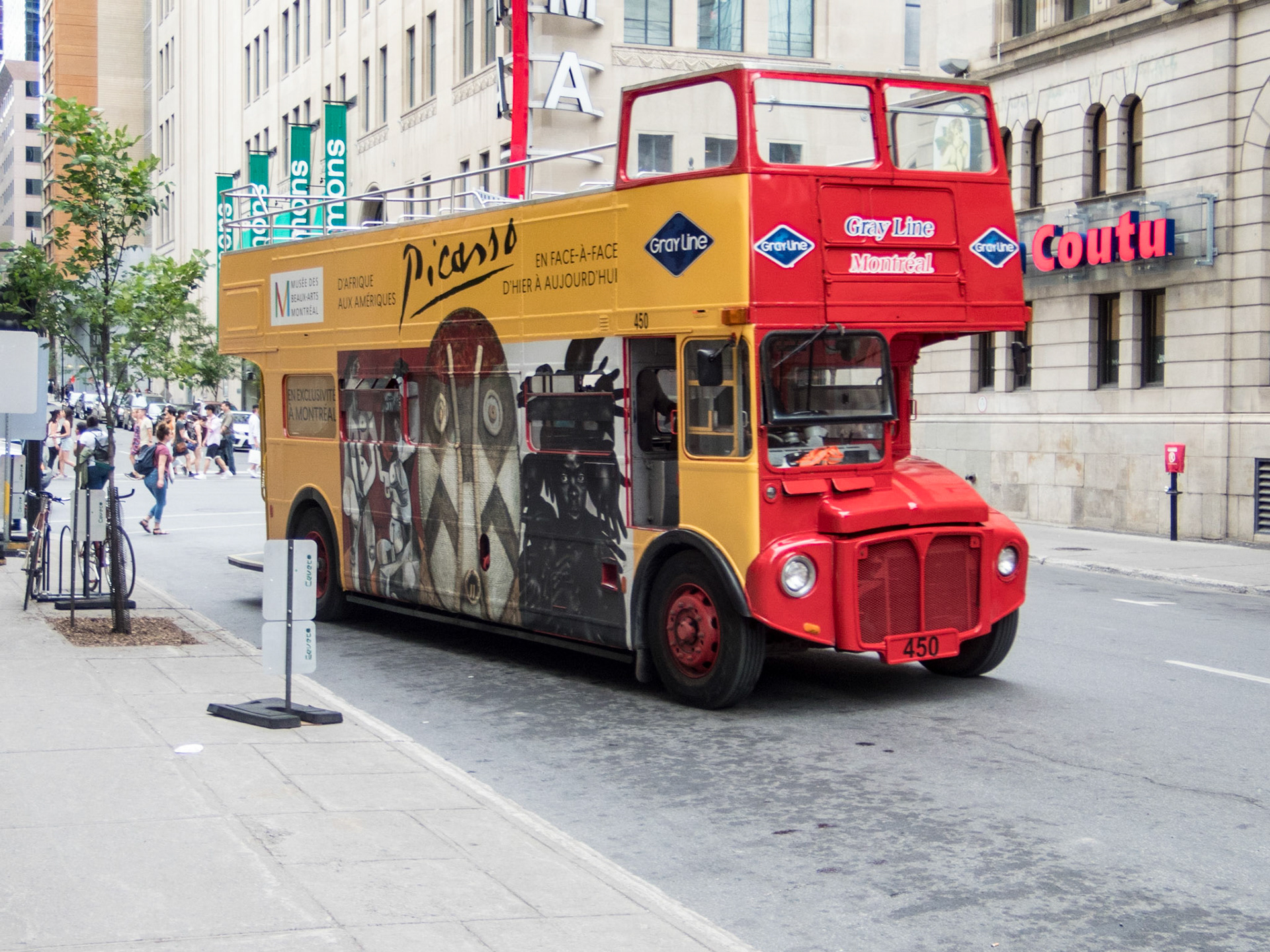 Our Hop On/Off bus in Montreal