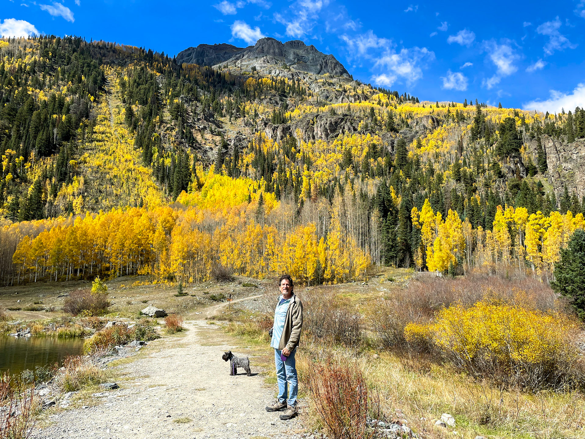 Fall foliage at Crystal Lake near Ouray