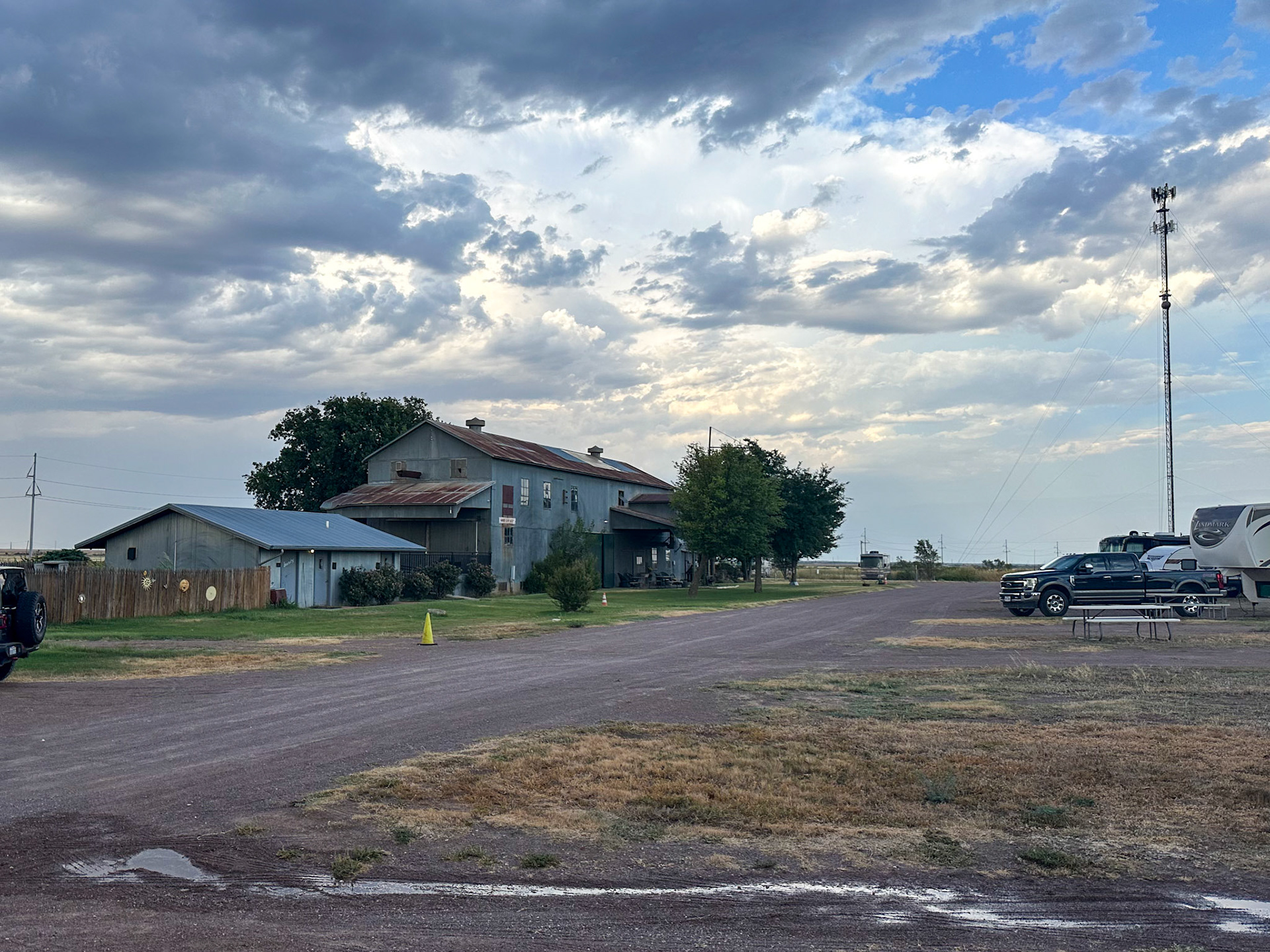 It's 100 degree hot at Ole Towne Cotton Gin RV Park