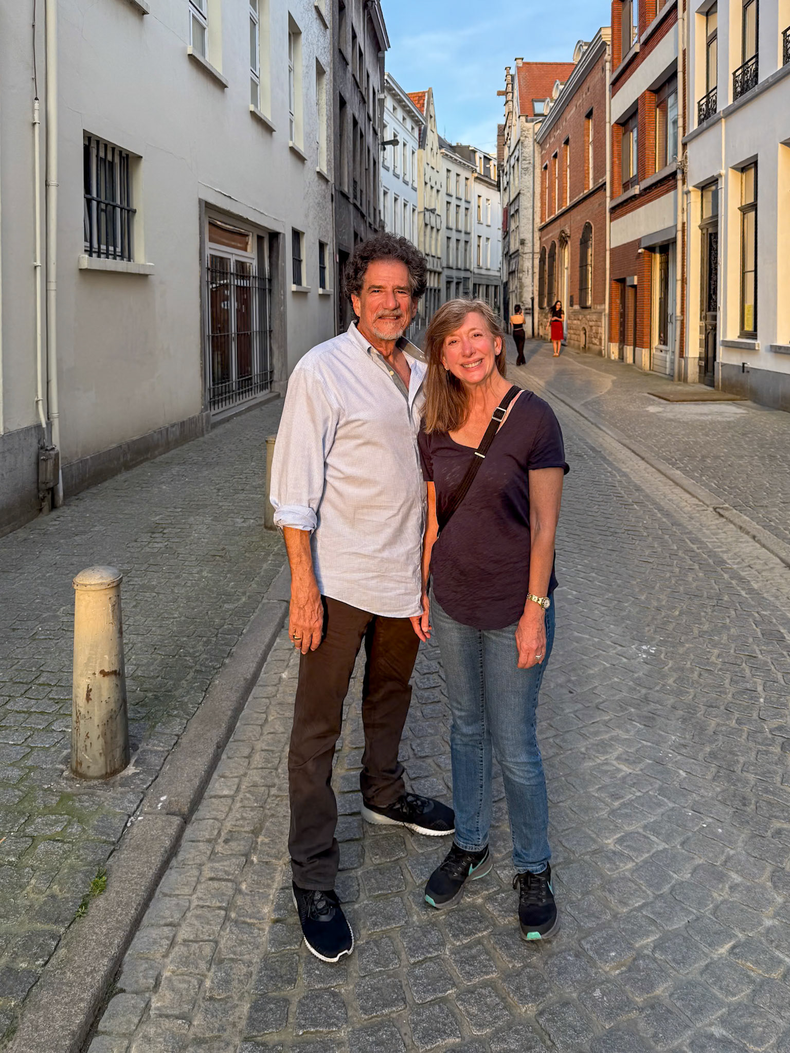 Antwerp alley around sunset