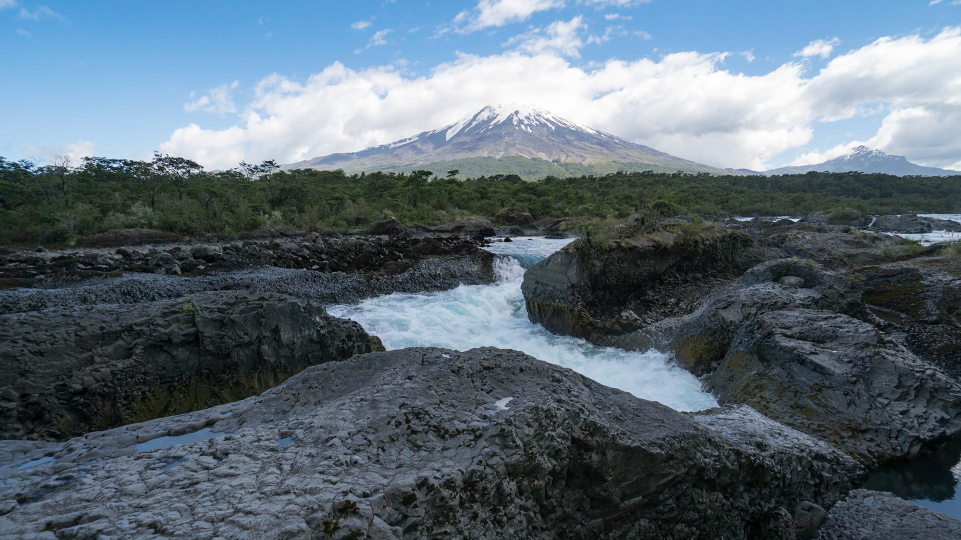Petrohue Falls at the Rosales National Park