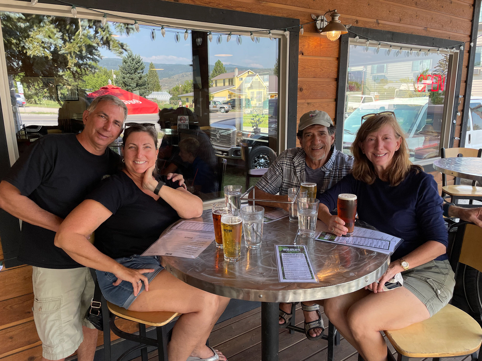 Beer and pizza at Wildlife Brewing in Victor, ID