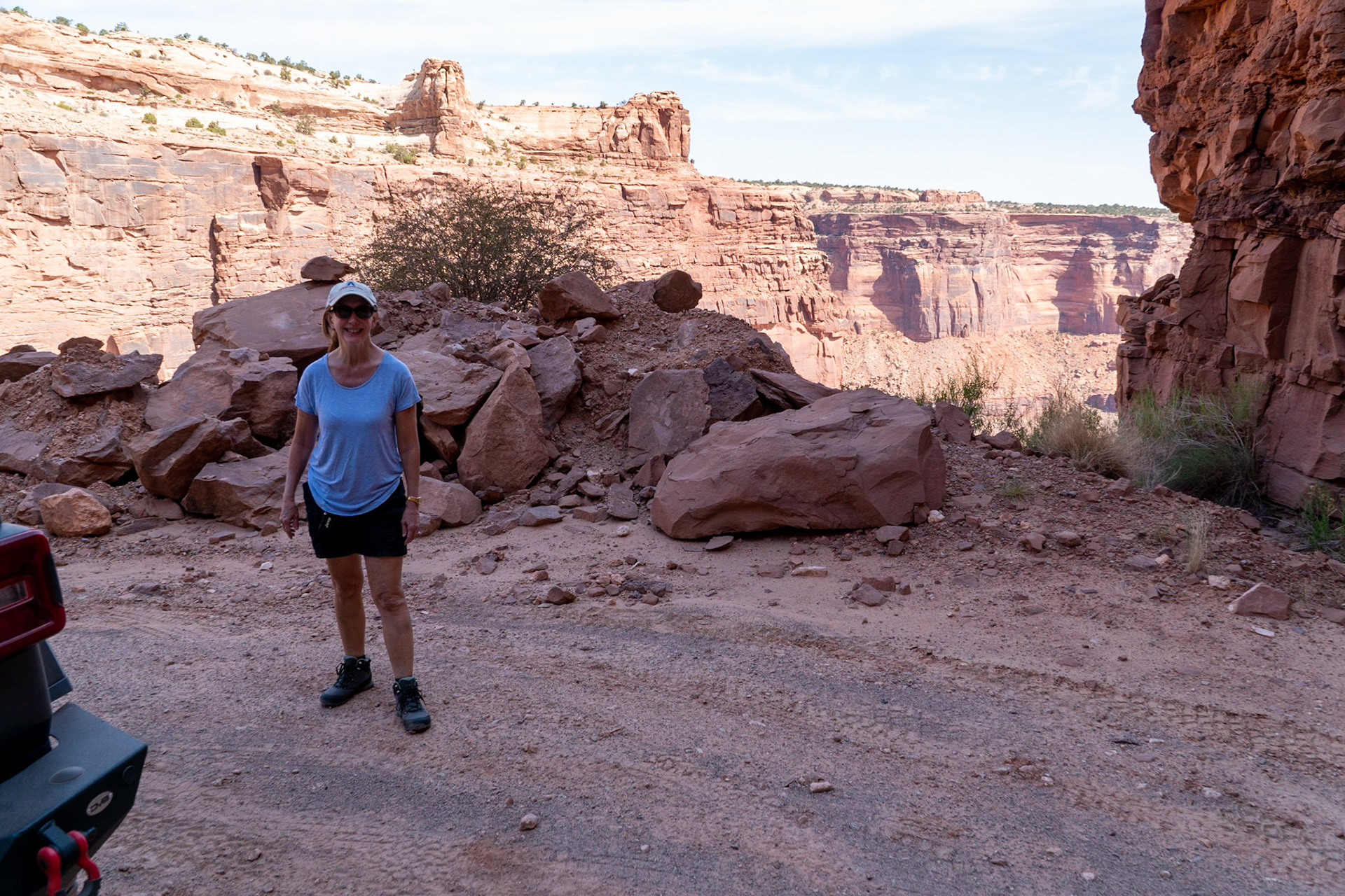 We stopped midway down into the canyon