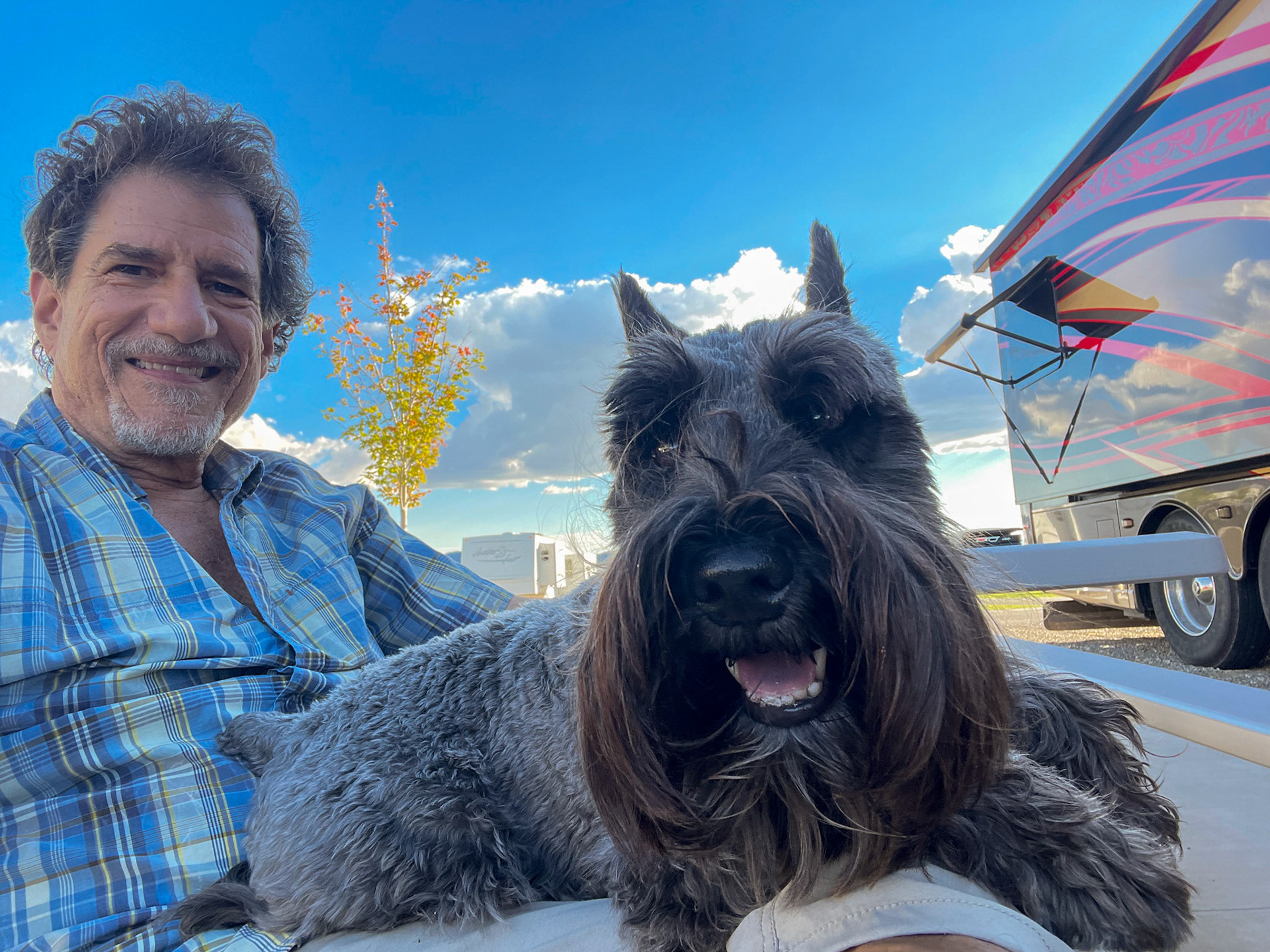 Relaxing on the patio