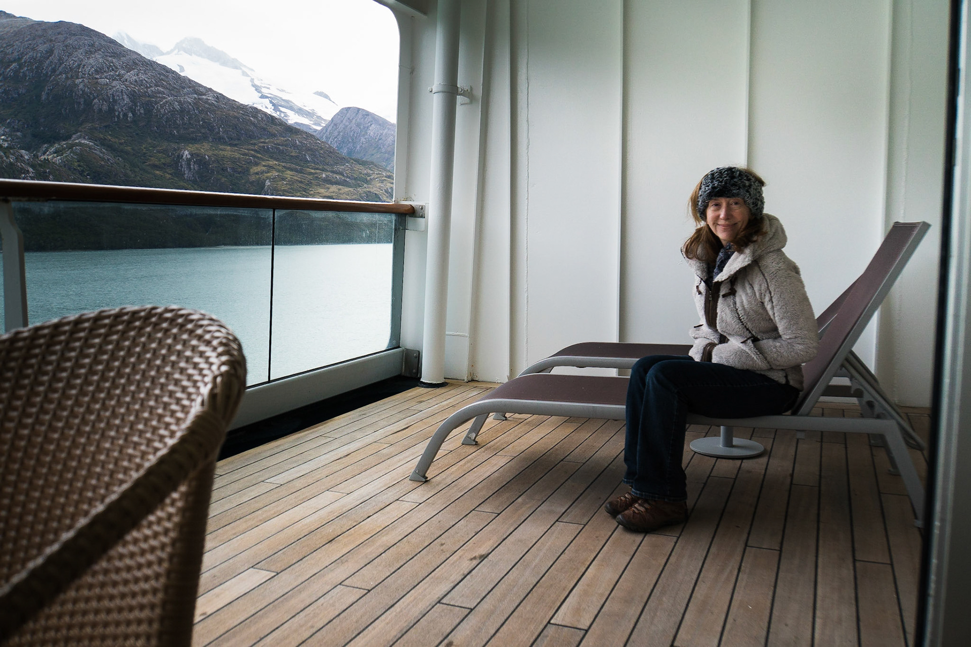 Watching the glaciers as we cruise the fjords