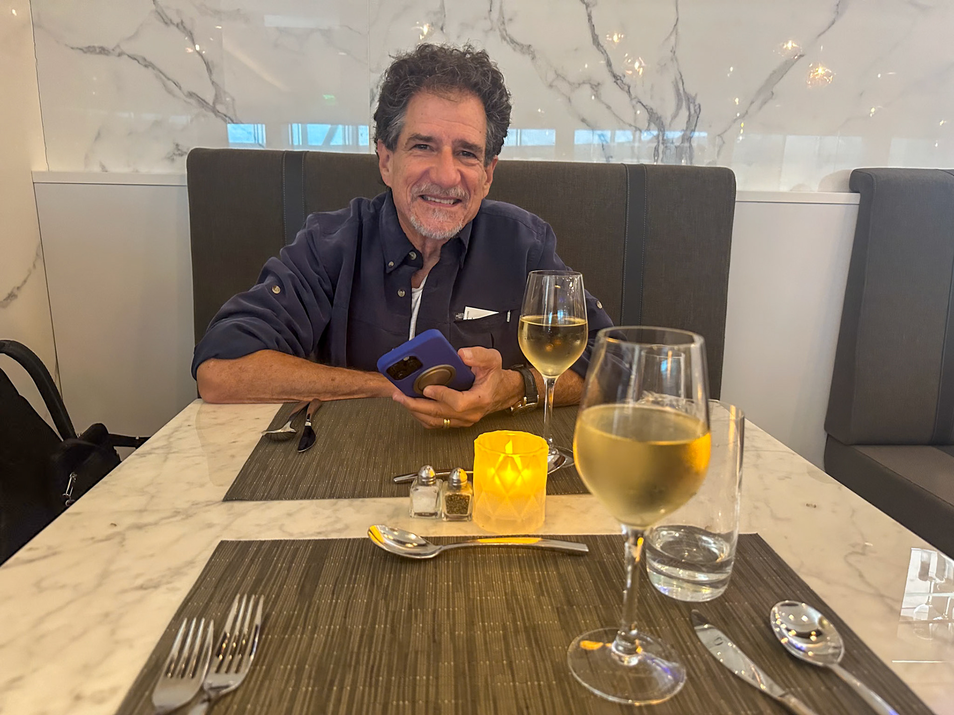 Waiting at the IAH lounge