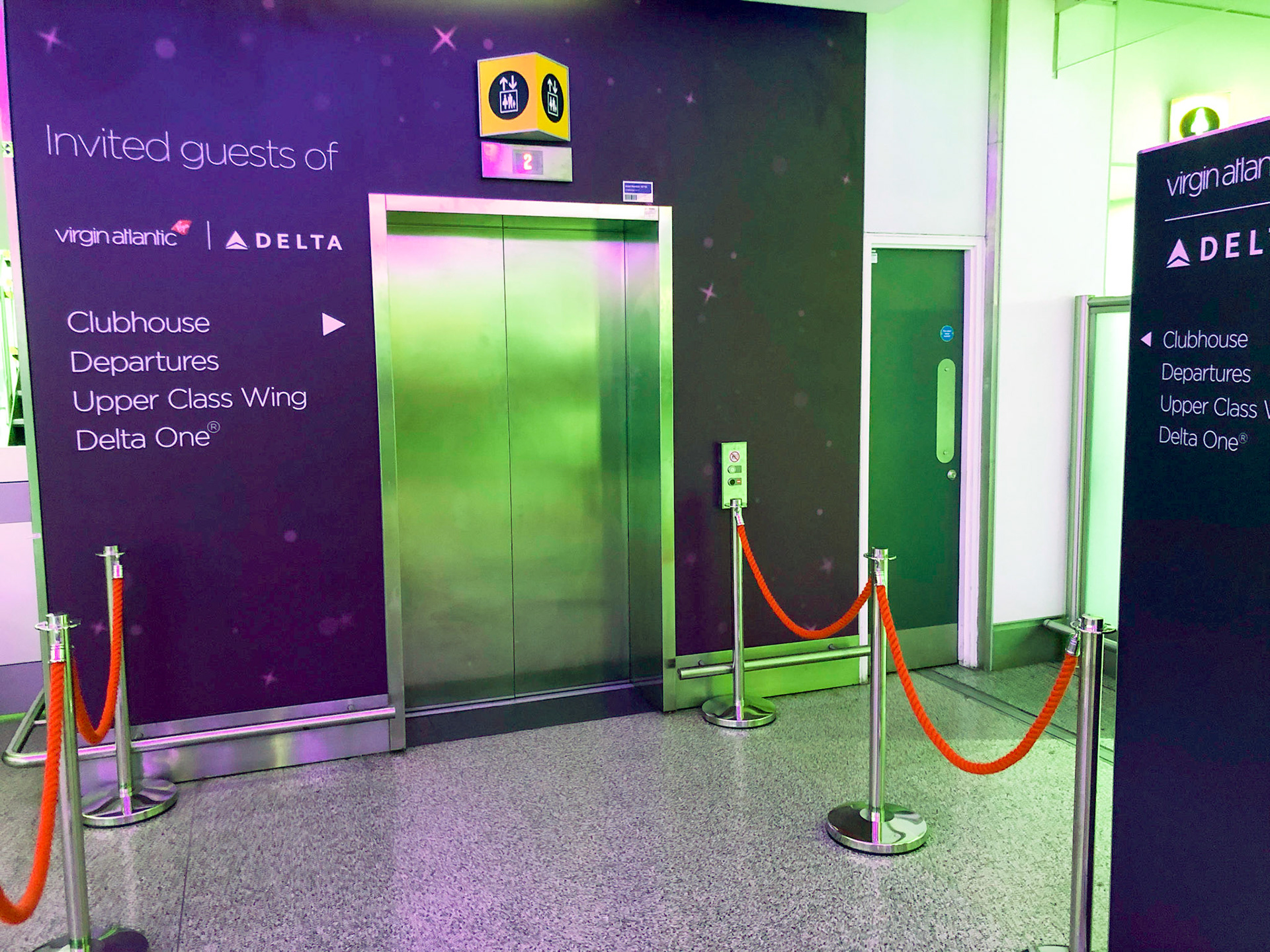 Private entrance to security screening in London