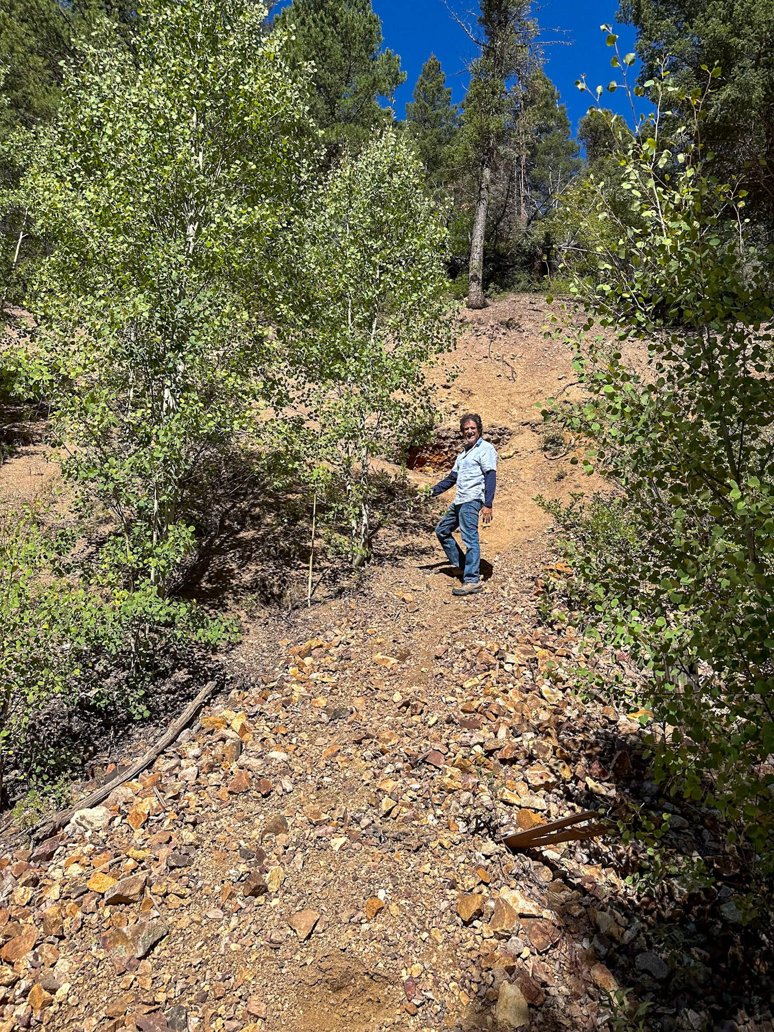 Steep hike to see an old cabin