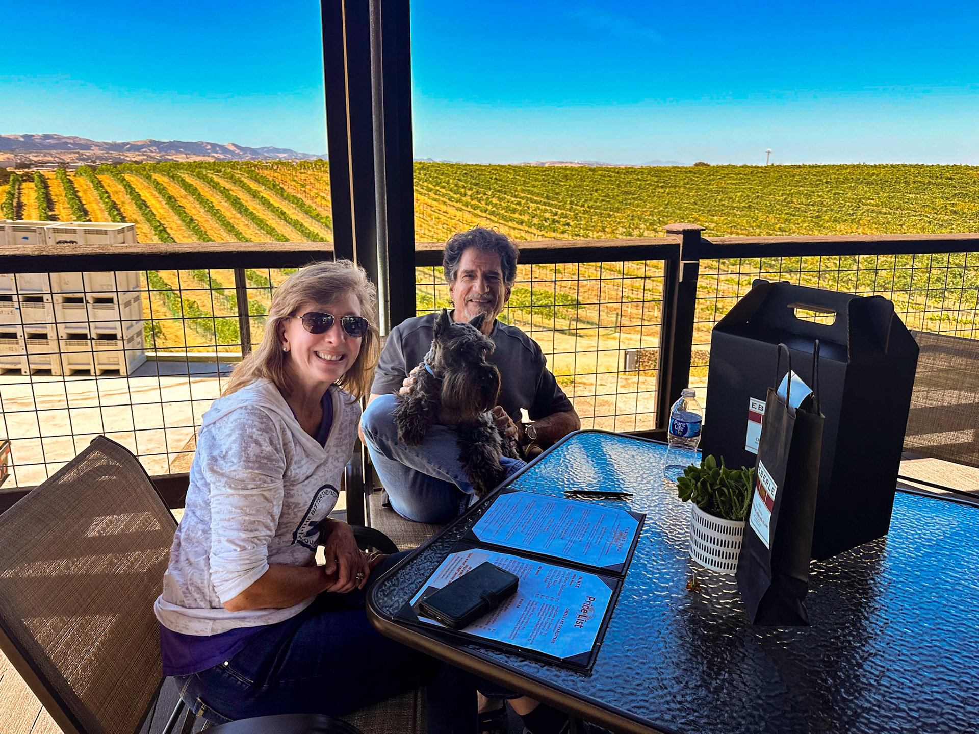 Leaving with a subscription and 7 bottles from Eberle vineyards