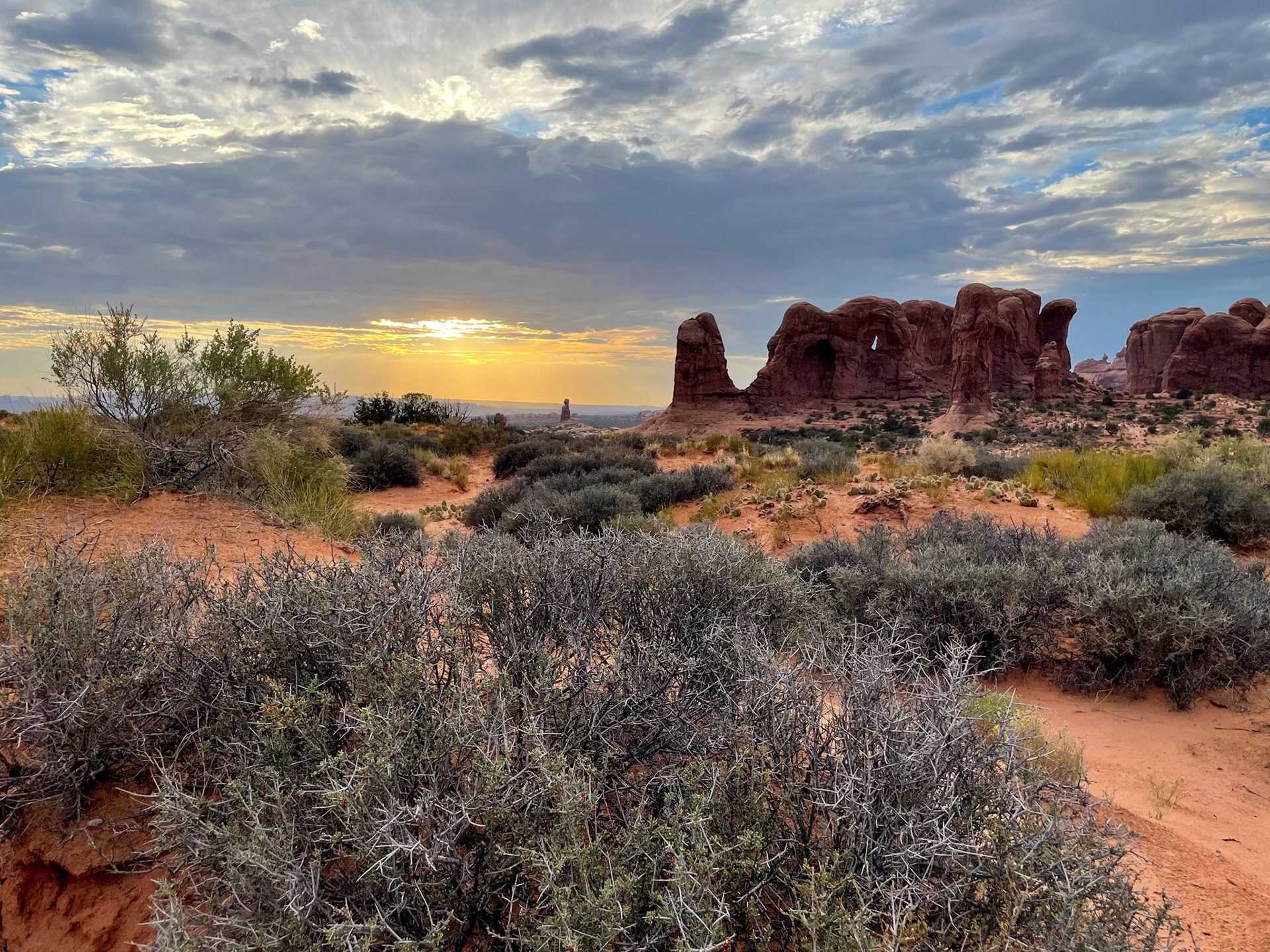 Arches National Park at sunset