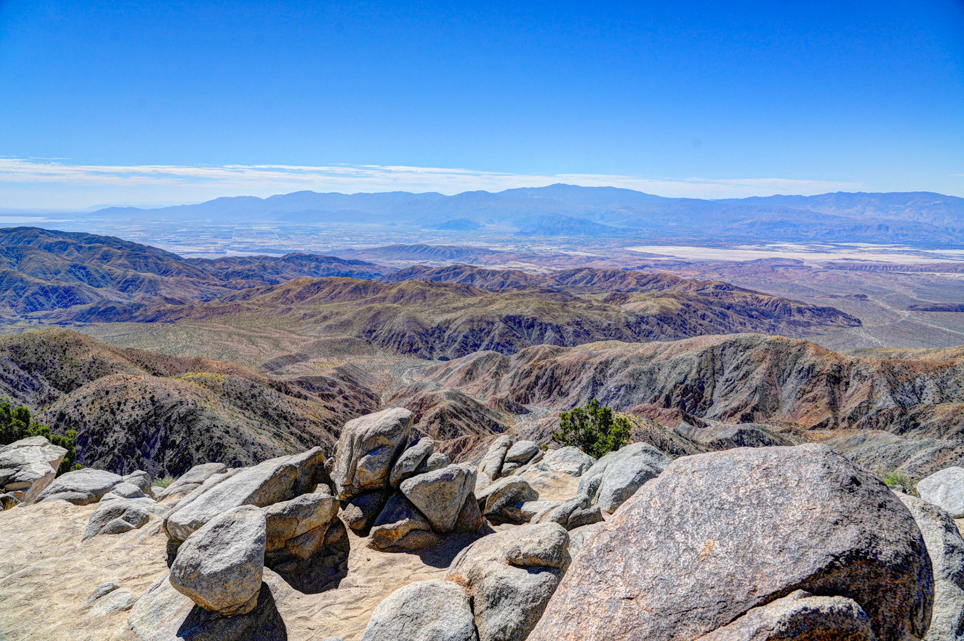 Mexico is in the distance from the vista point