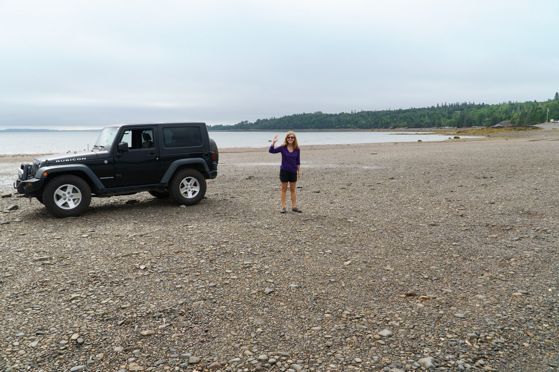 Driving on the ocean floor at low tide is the only way to get to Ministers Island