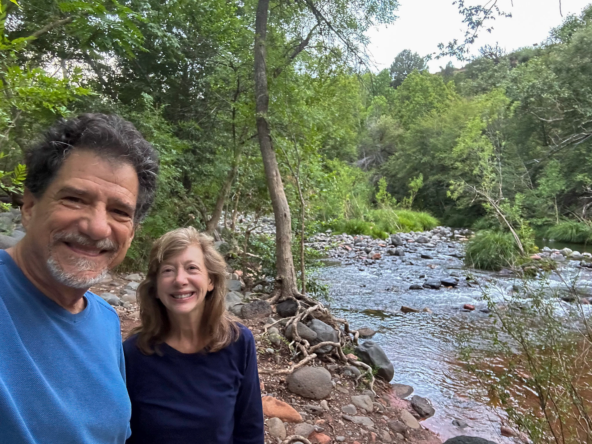The creek runs behind the RV at Rancho Sedona campground