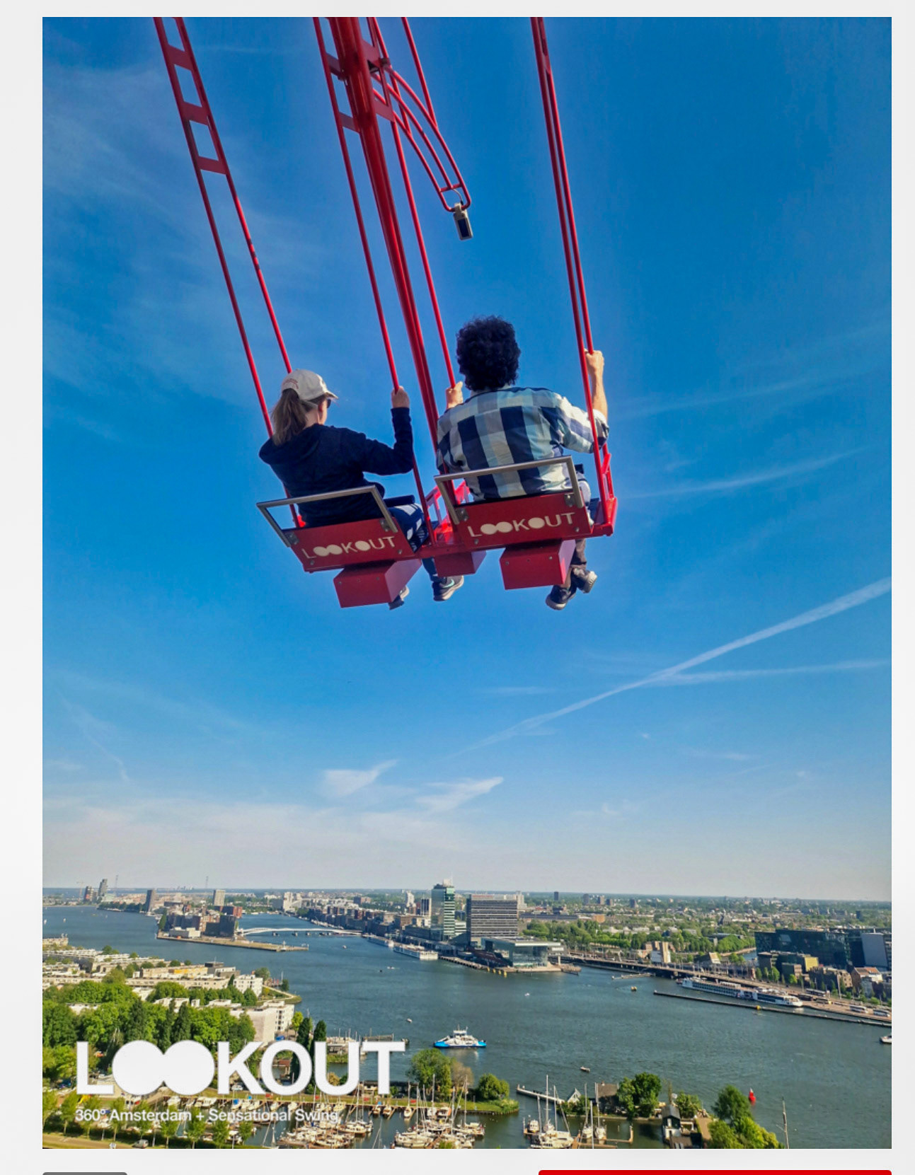 Swing over the edge of the A'DAM lookout