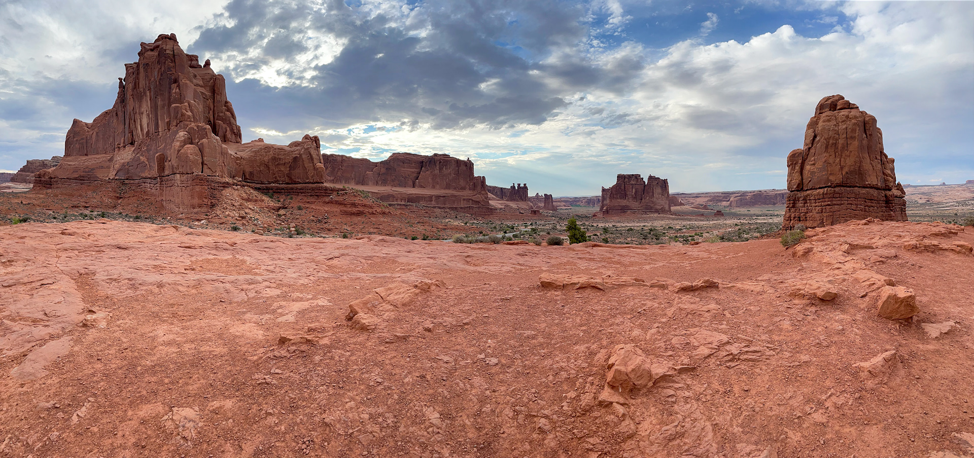 Arches National Park near sunset isn't very crowded