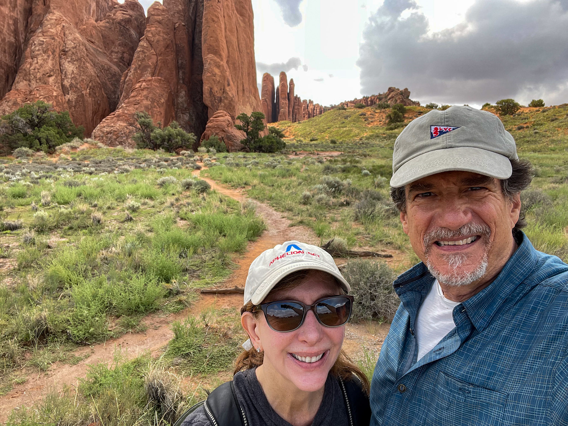 Ready to hike into Sand Dunes Arch
