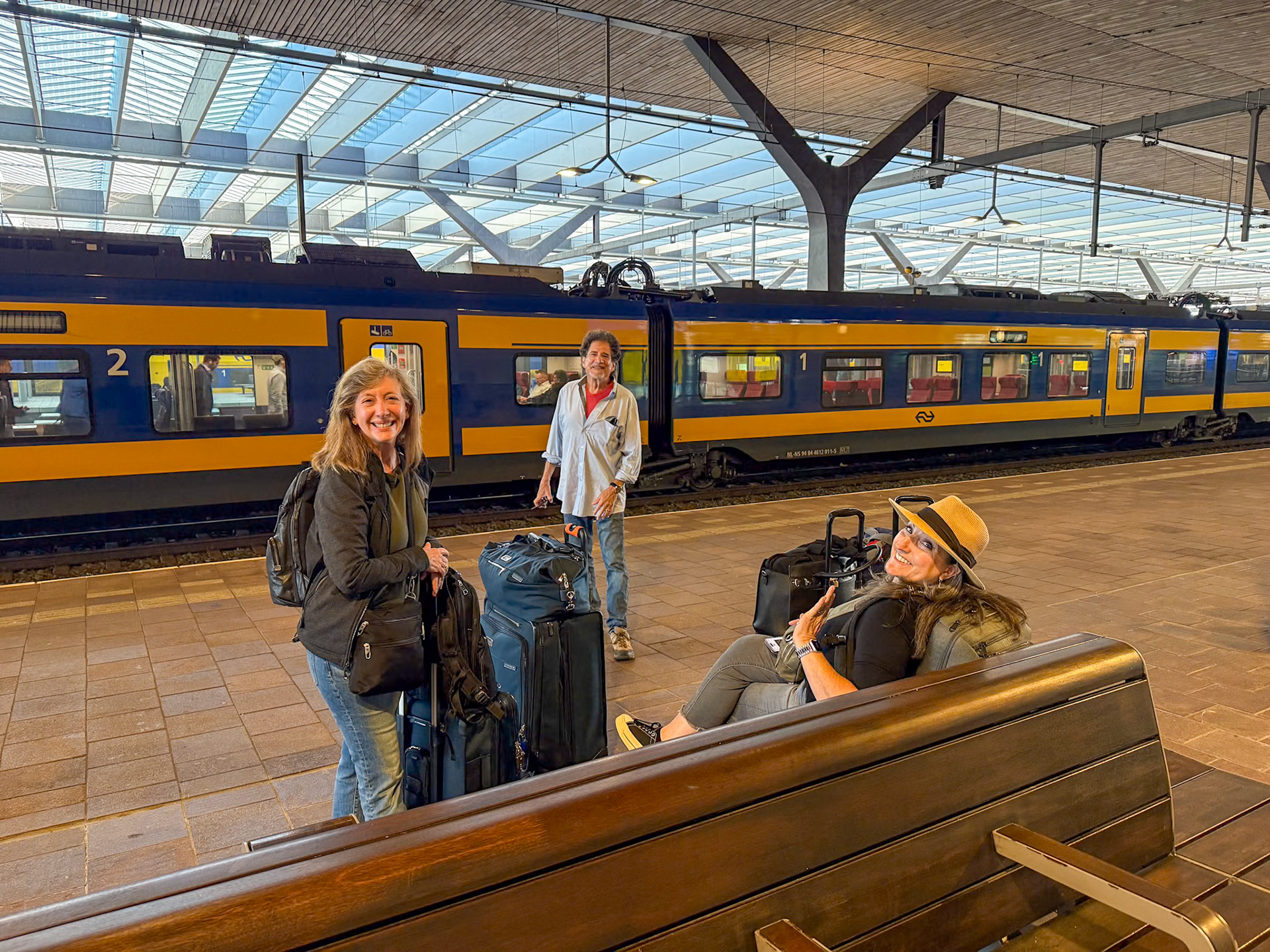 Waiting for our Antwerp train