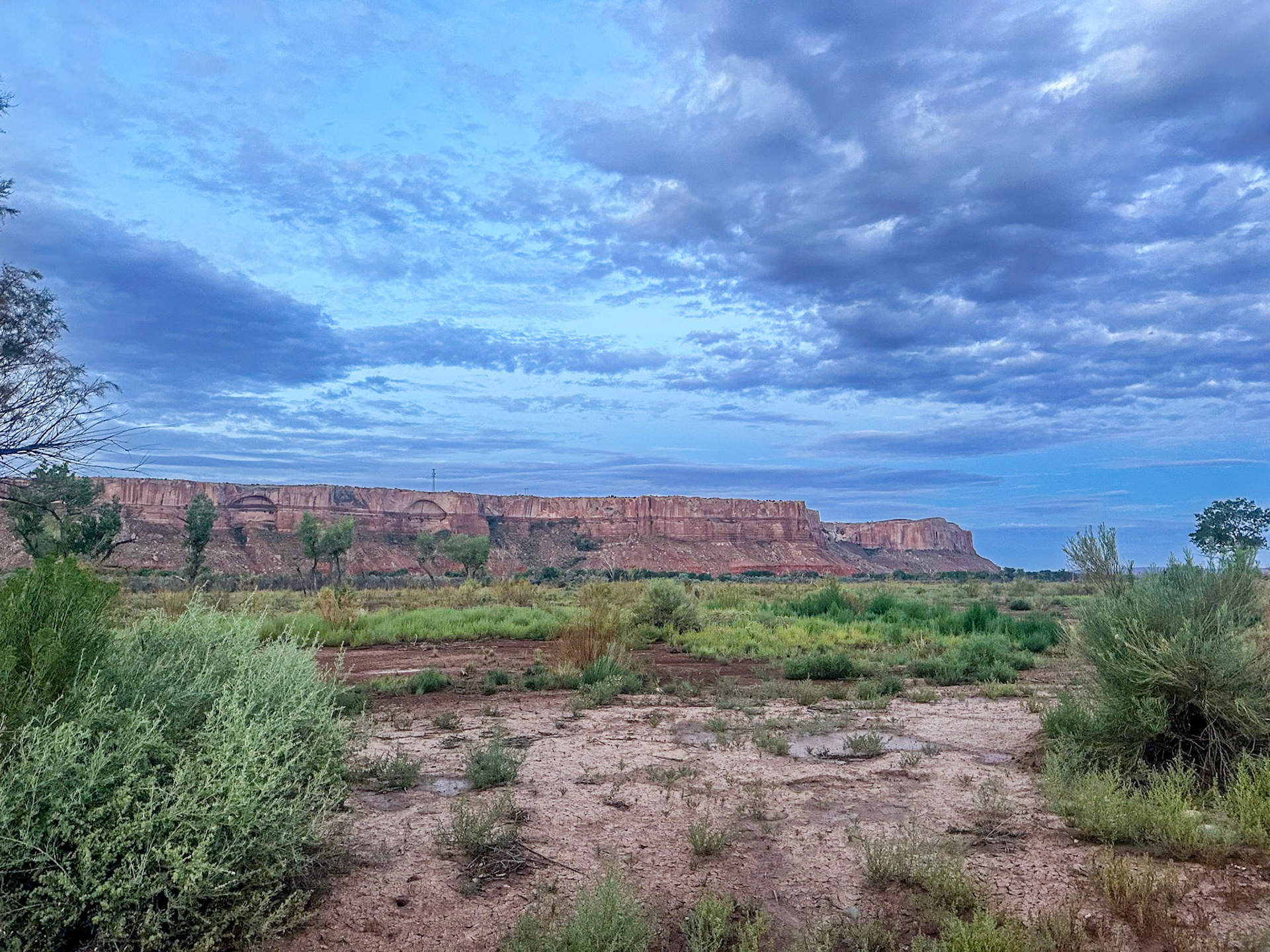 Morning behind our campground in Bluff UT