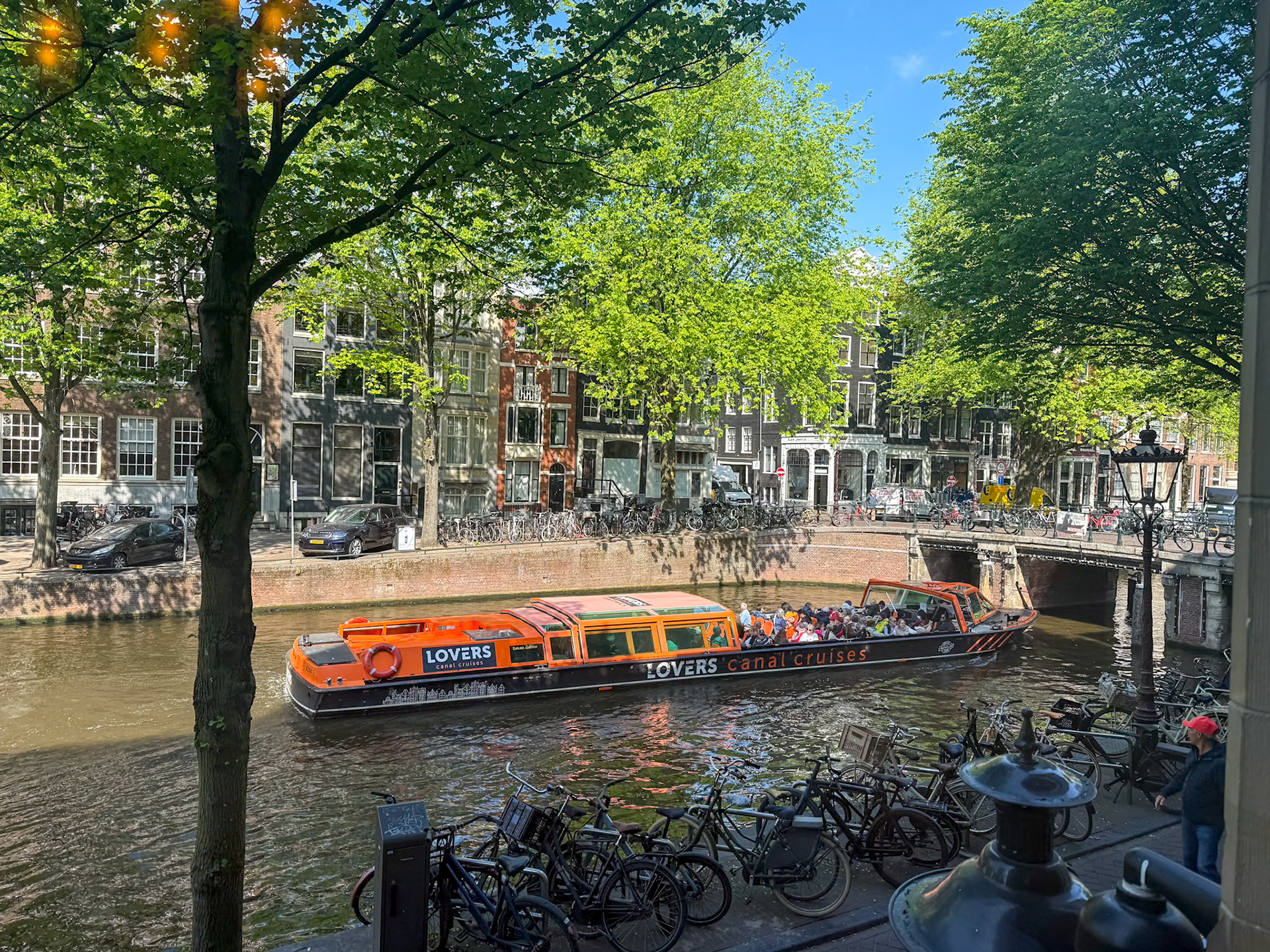 Canal tours go past the hotel