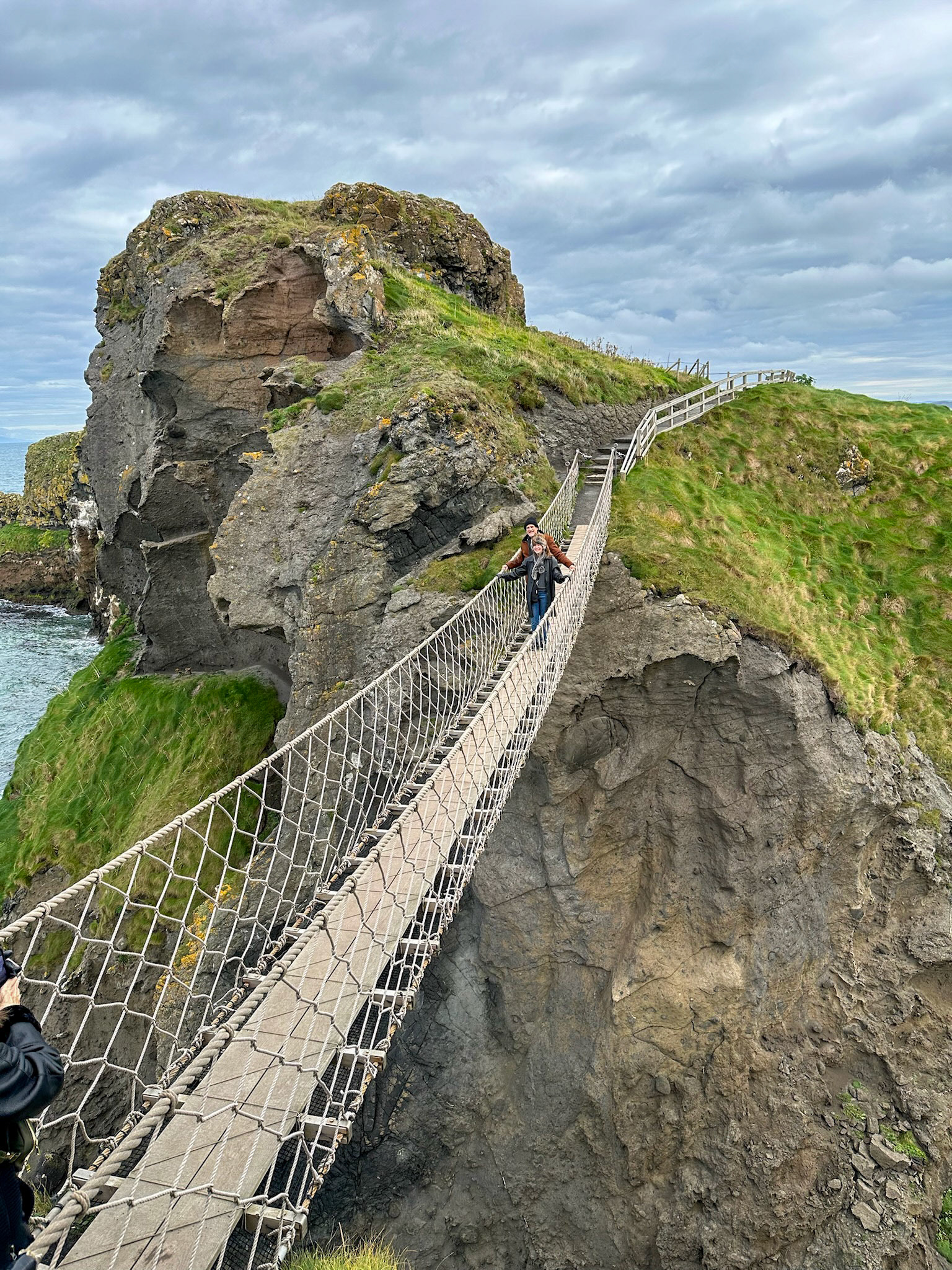 Rope bridge is 100' above the Atlantic