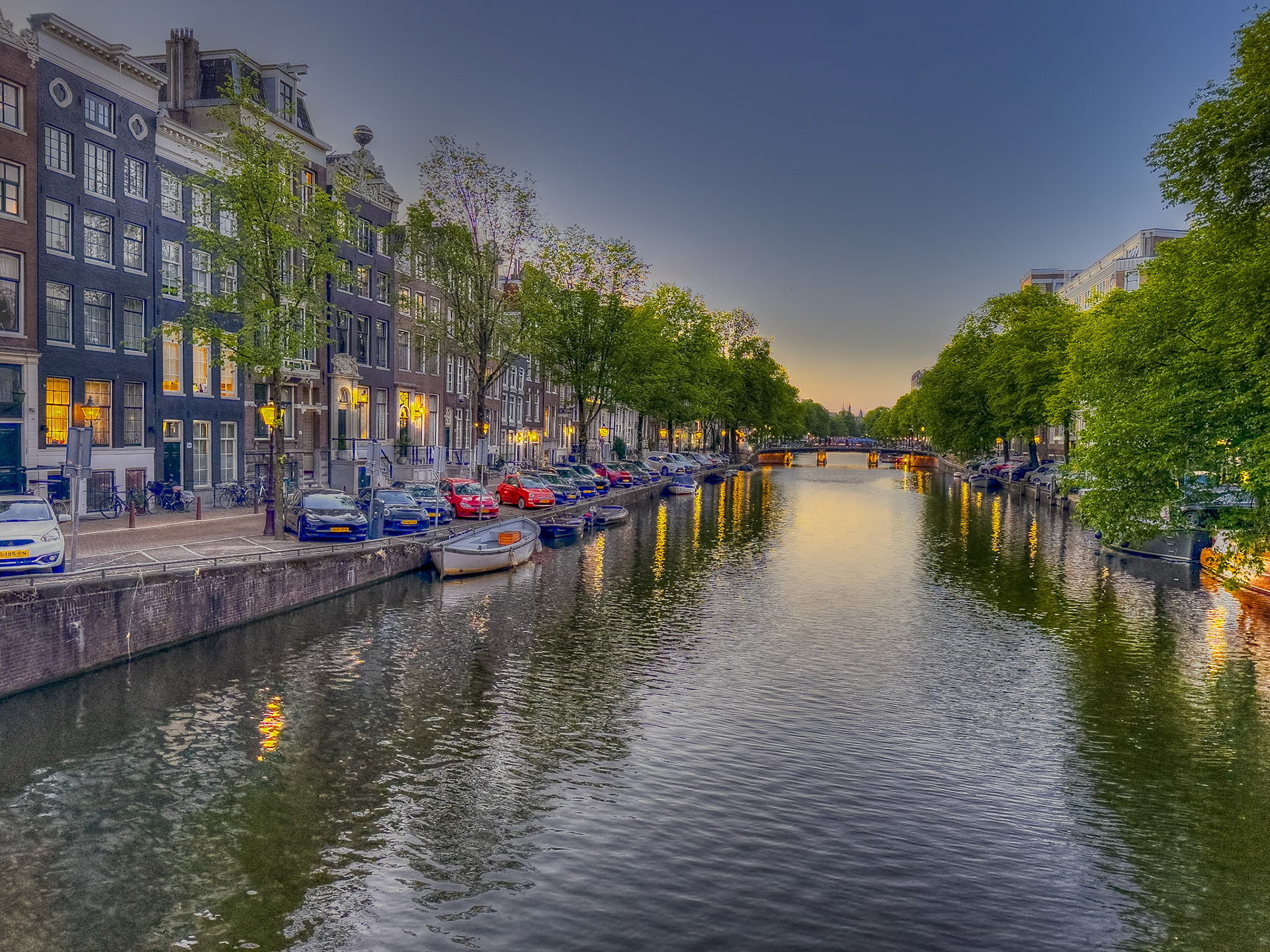 Walking to the hotel after dinner