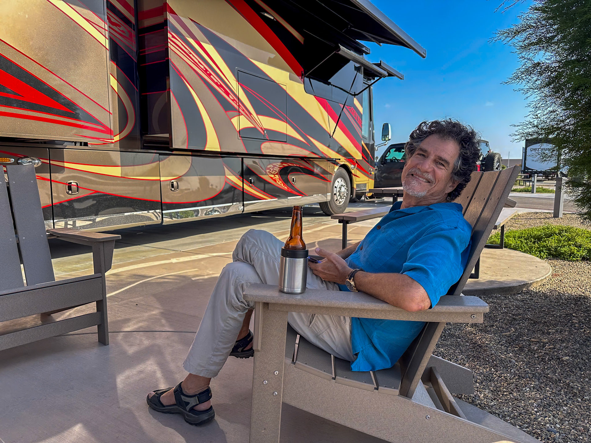 Relaxing at the Chula Vista campsite