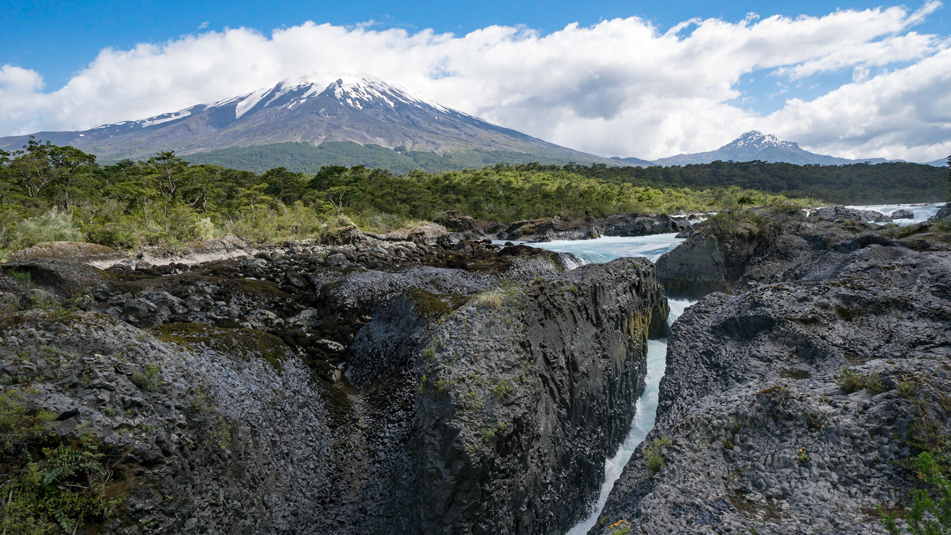 Petrohue Falls at the Rosales National Park