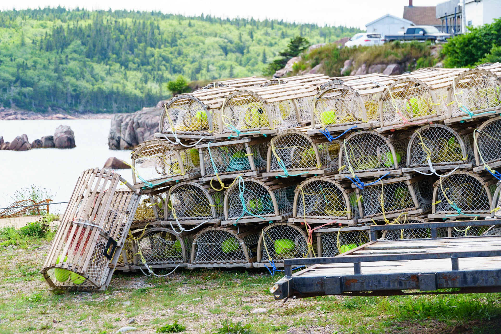 Lobster traps in Neils Harbour