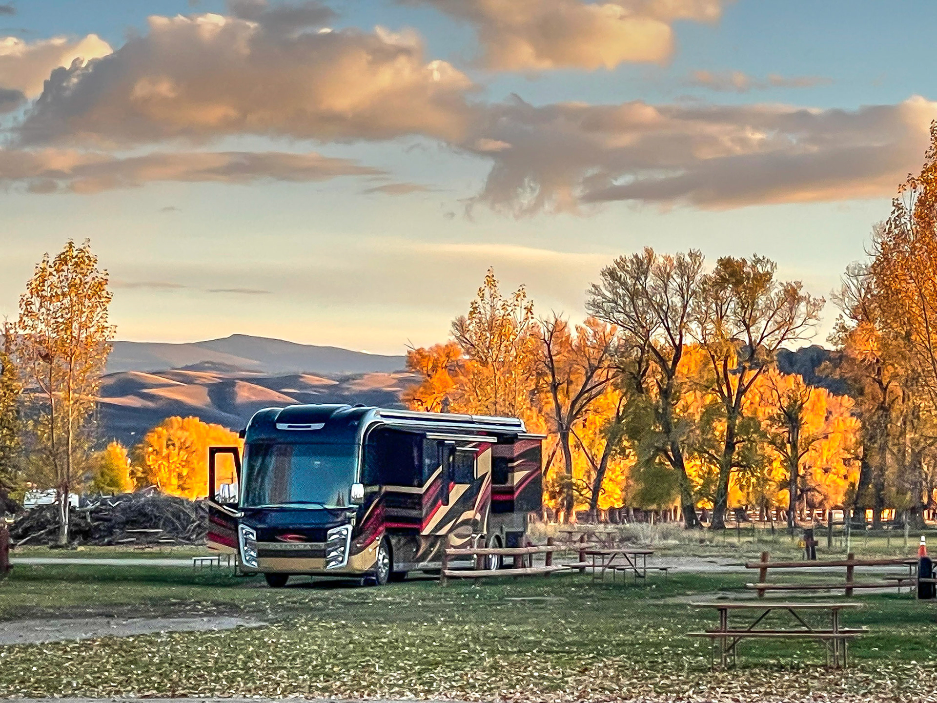 Sunset at our site in Gunnison