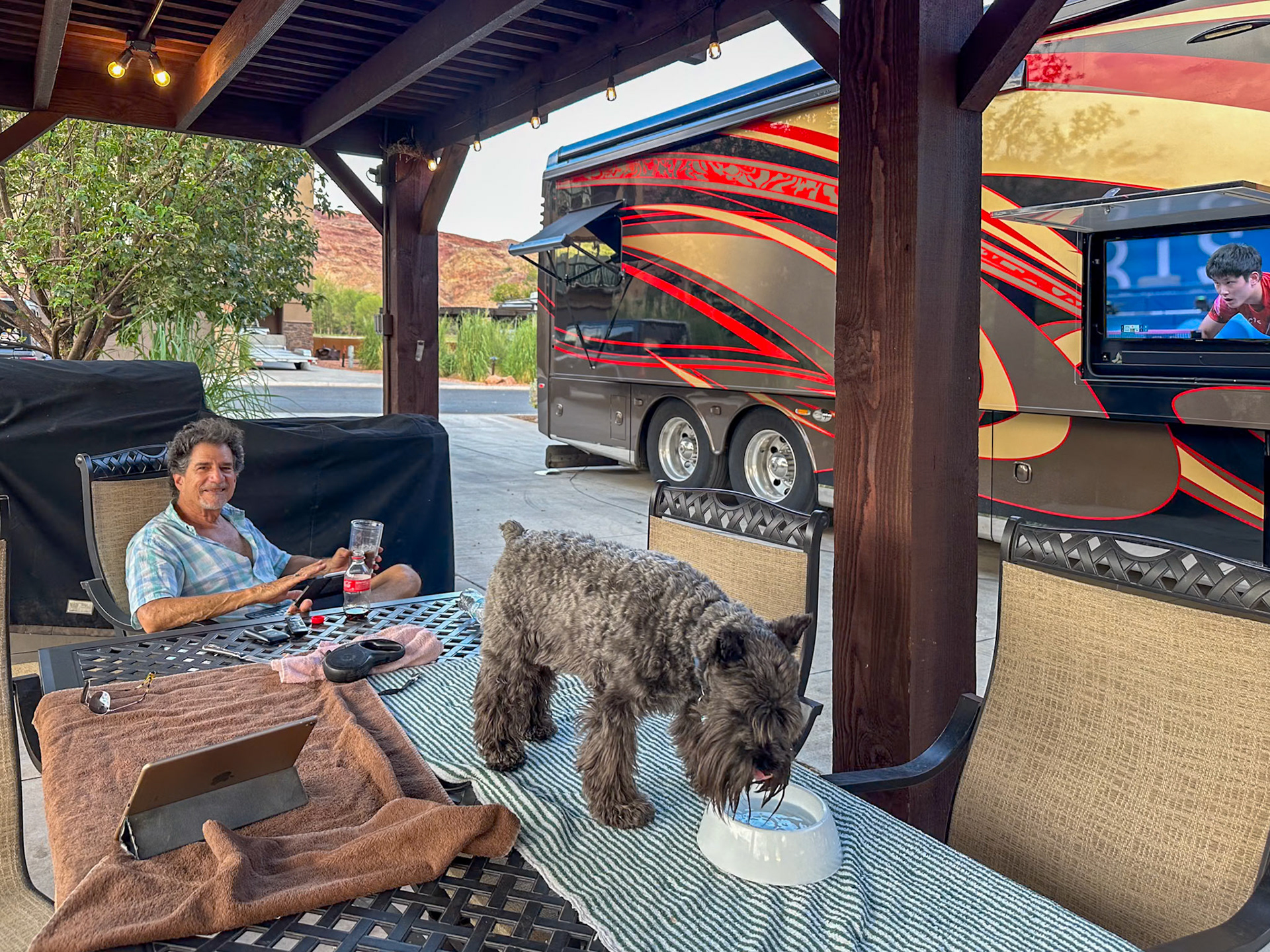 Roughing it at our campsite in Moab