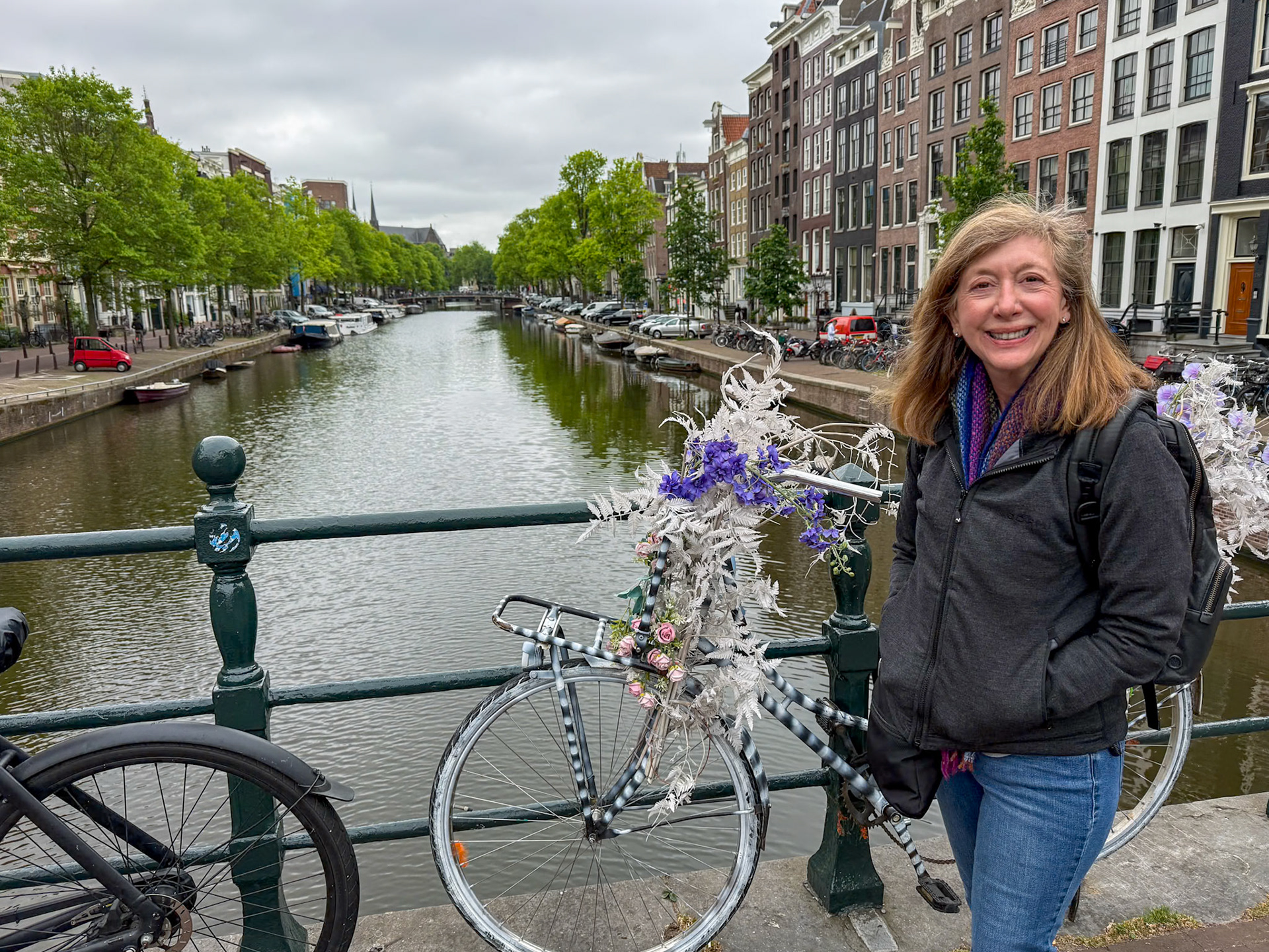 Amsterdam flower bikes and canals