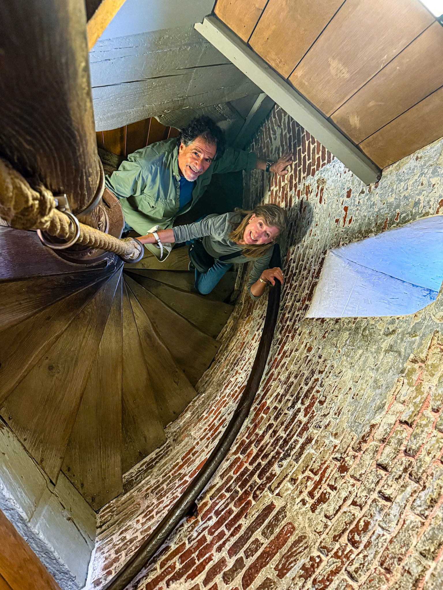 Narrow staircase to the top of the Bell Tower