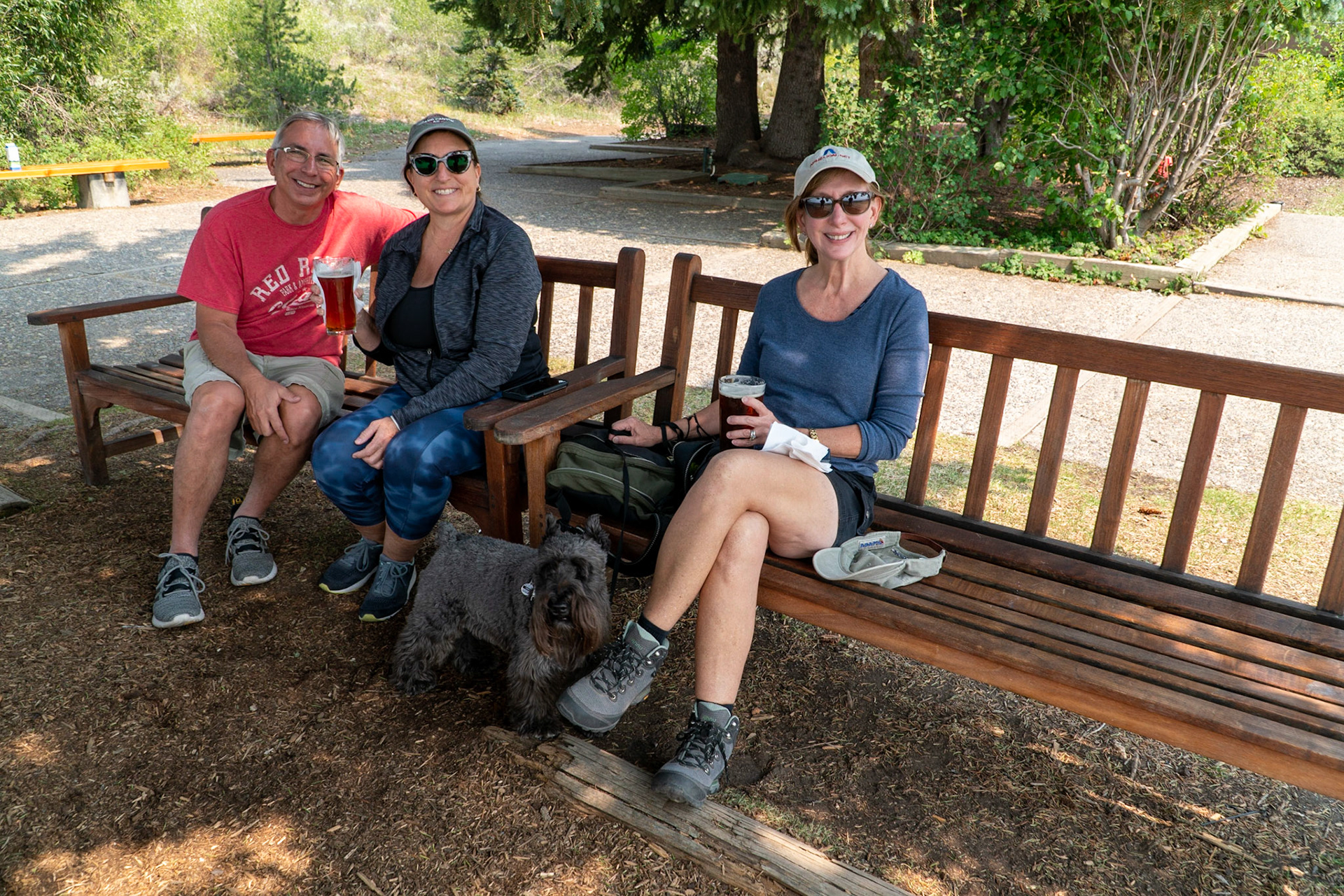Beer stop on the patio behind Jackson Lake Lodge