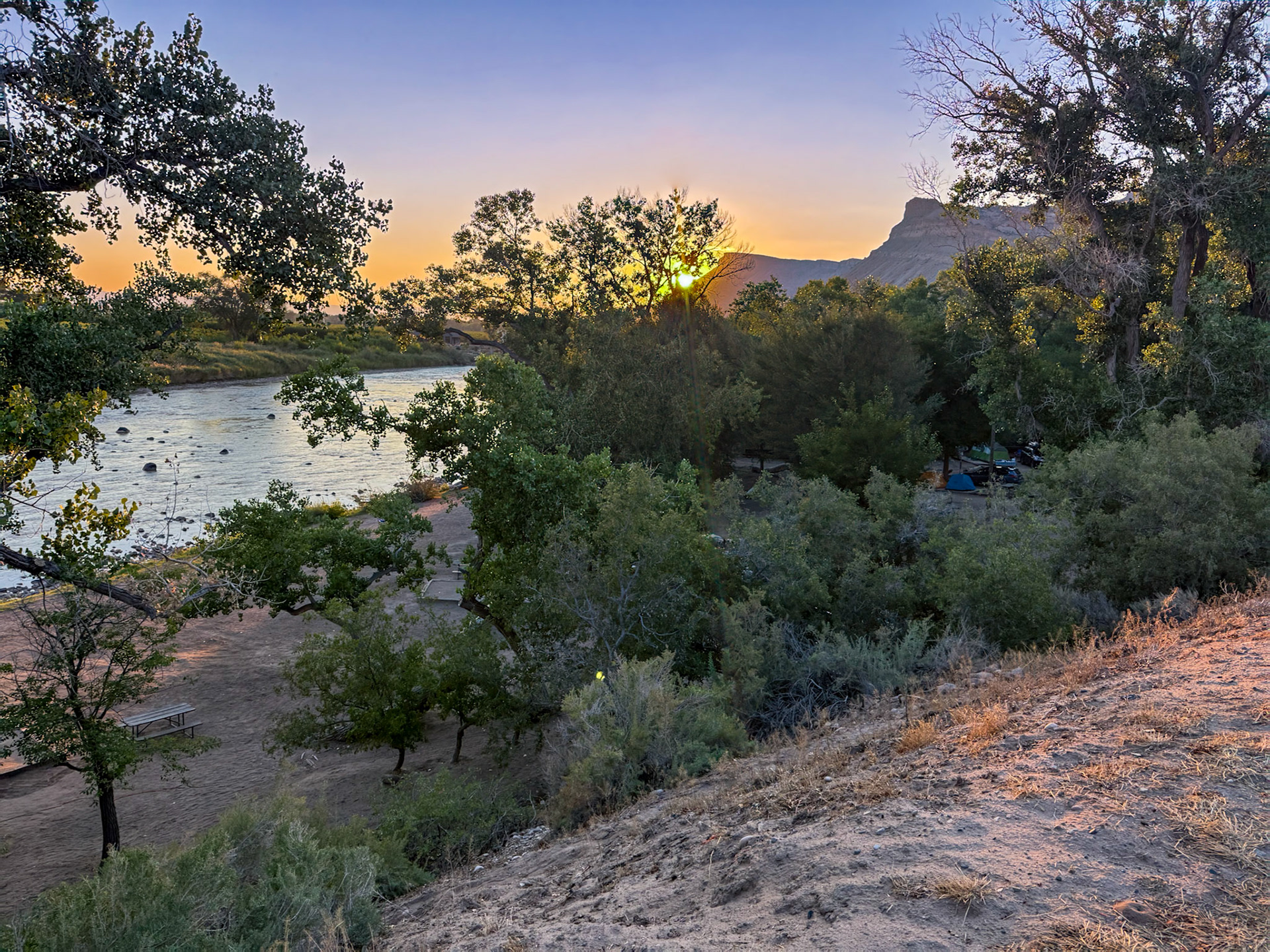 Colorado River at Palisade Basecamp