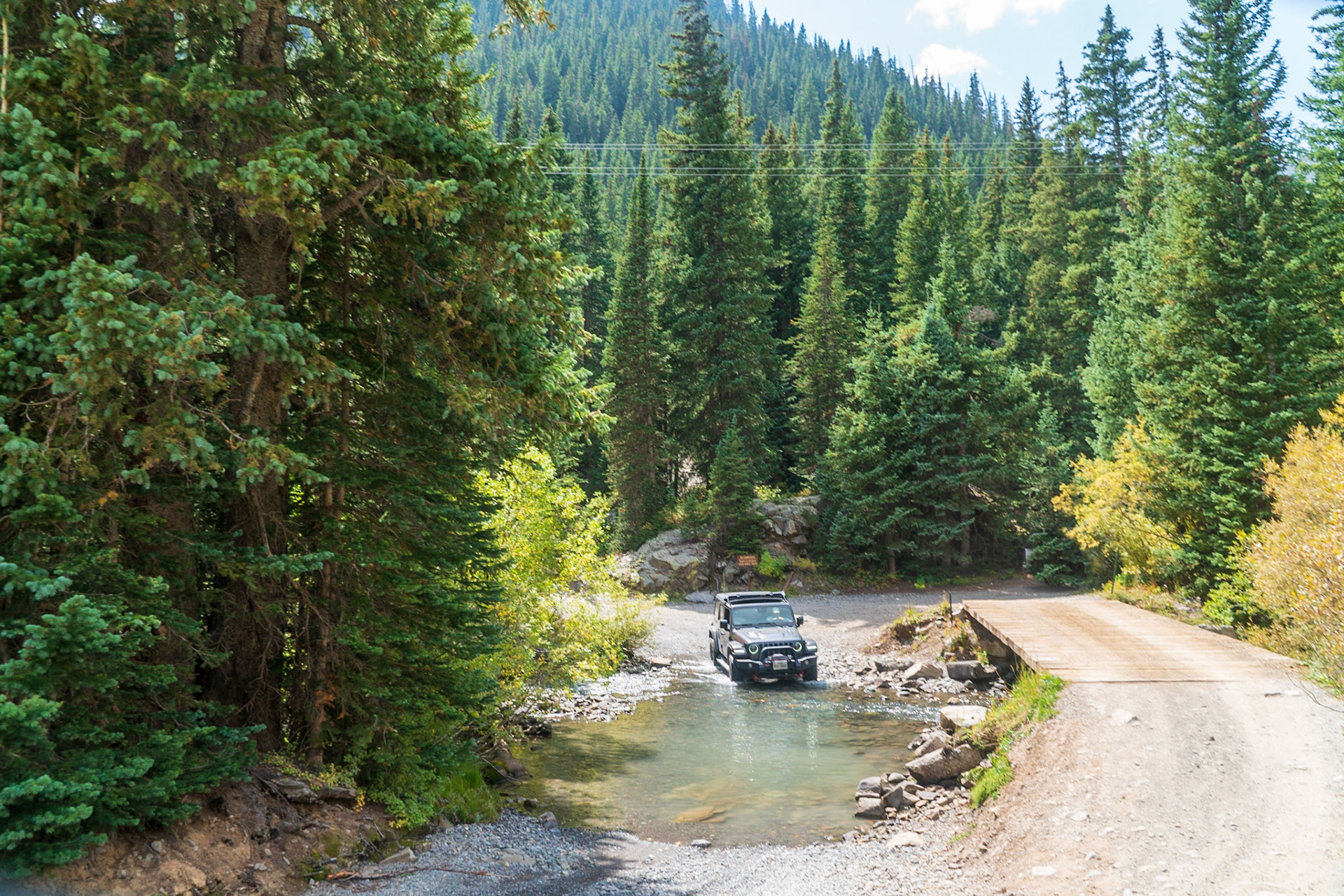 Who needs a bridge when you have a jeep