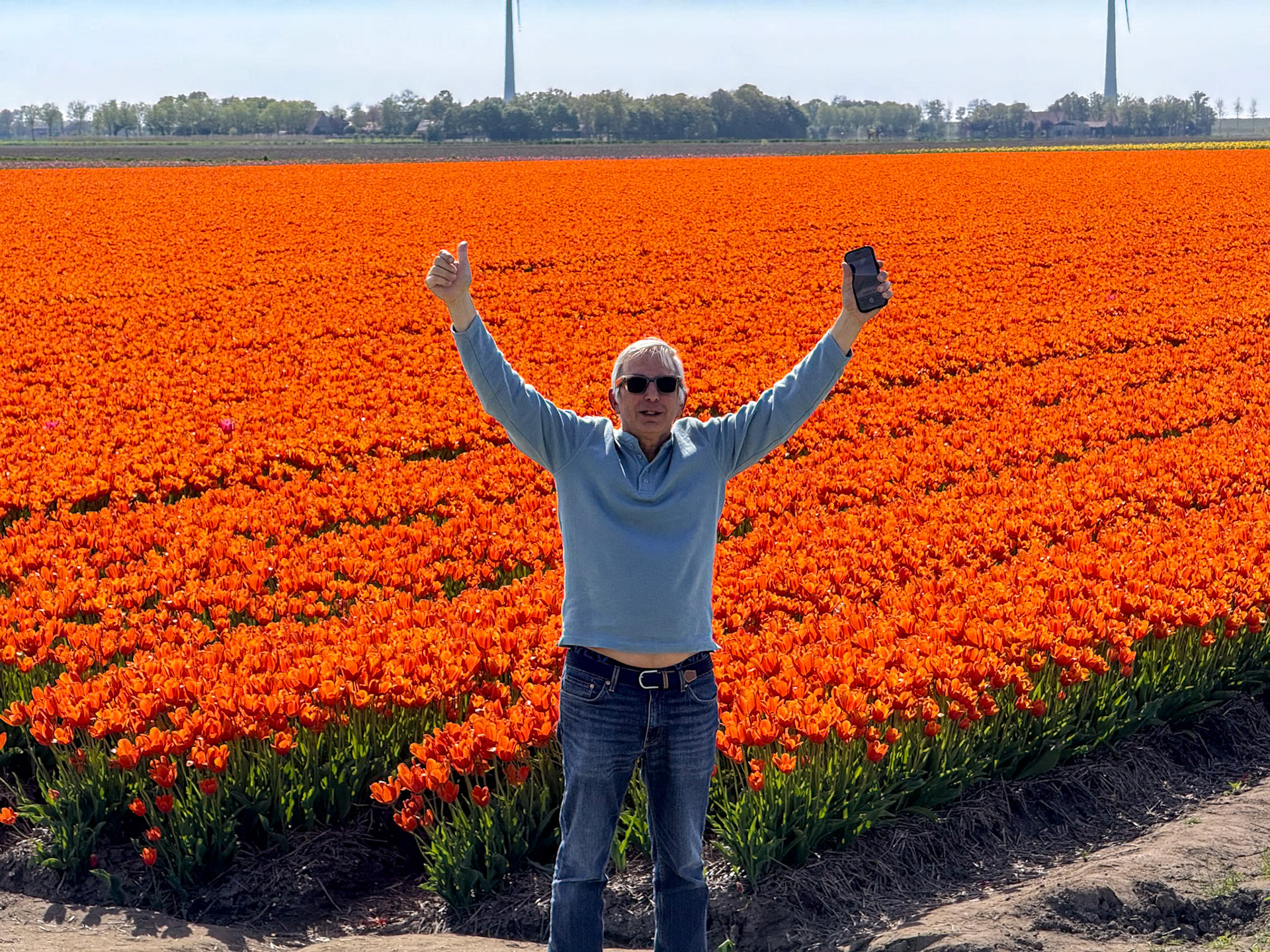 Tulip tour with Gerrit,  our tour guide