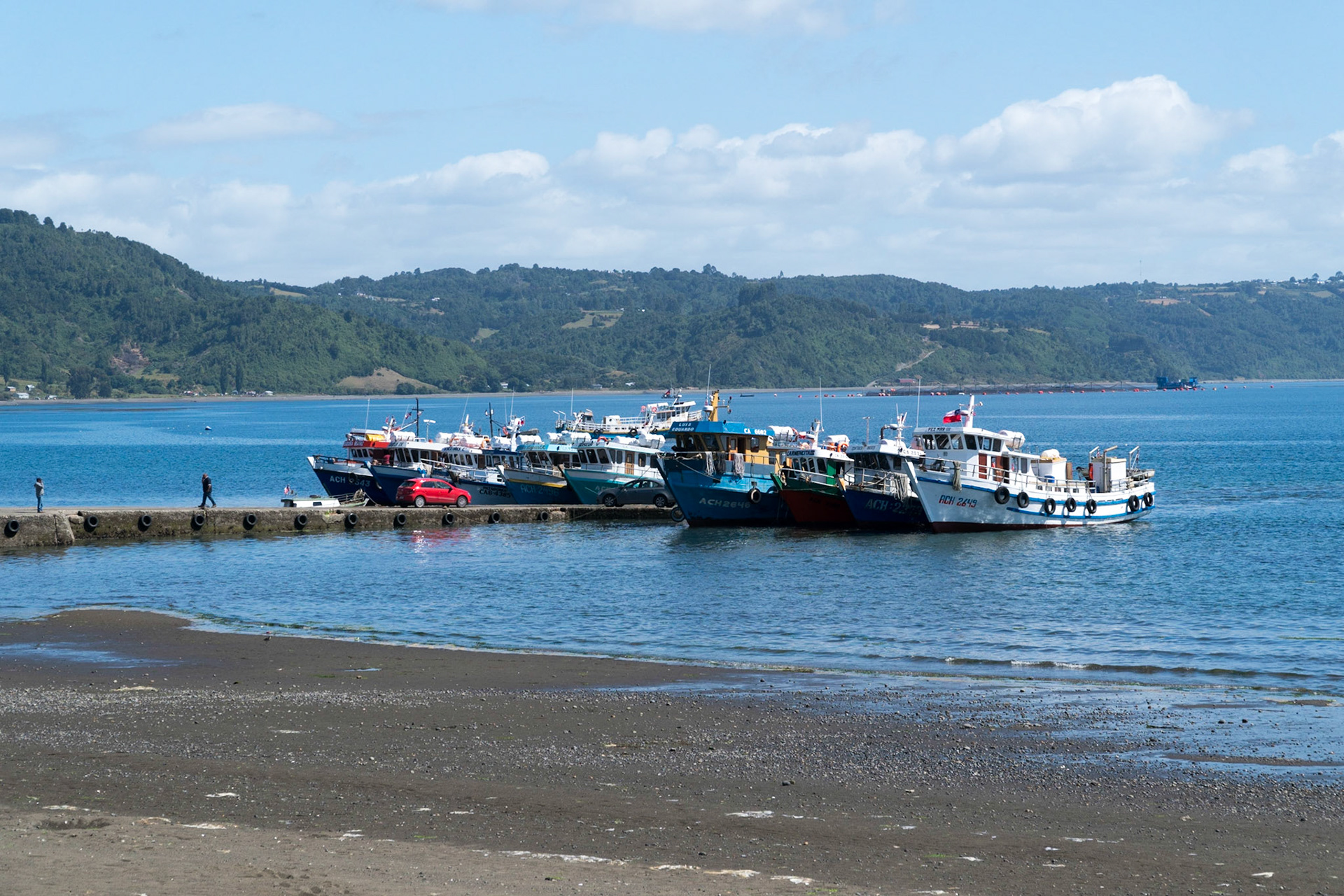 Fishing fleet near Achao