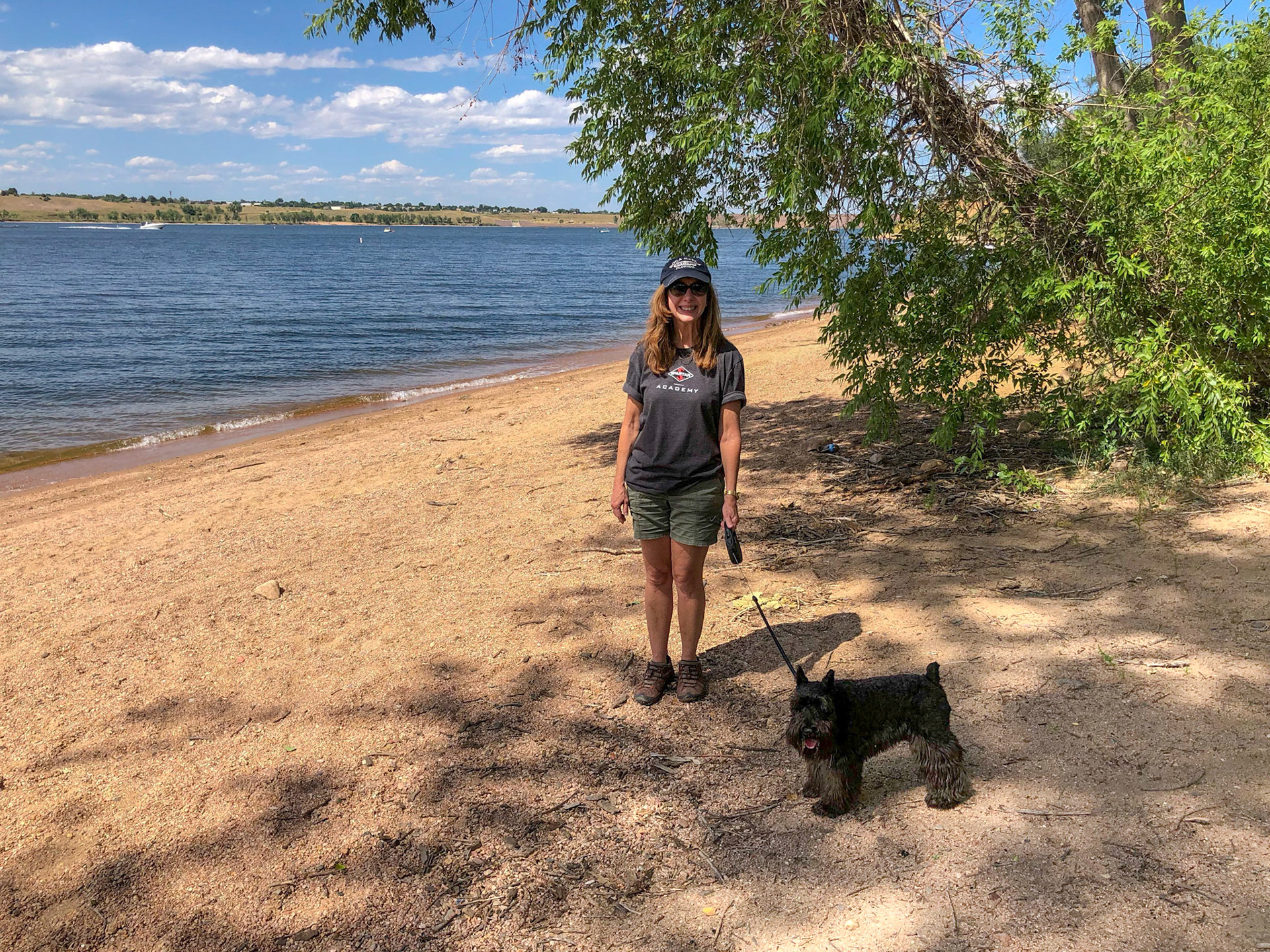 We stop at Chatfield Lake during our morning walk