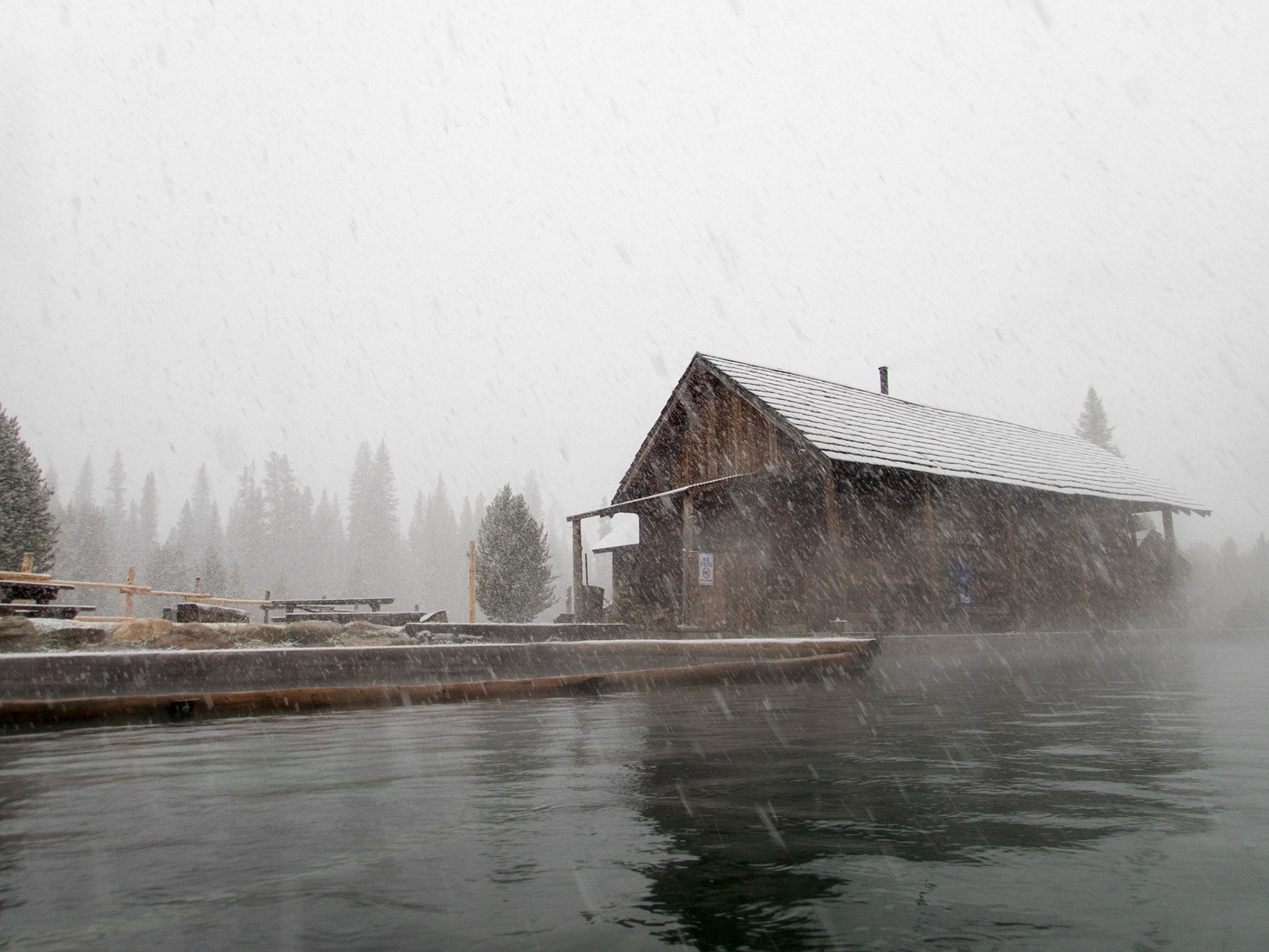 Burgdorf Hot Spring in the snow