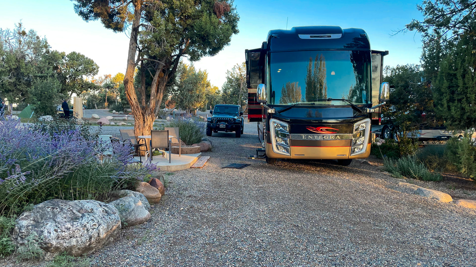 Our campsite at Oasis Resort in Durango