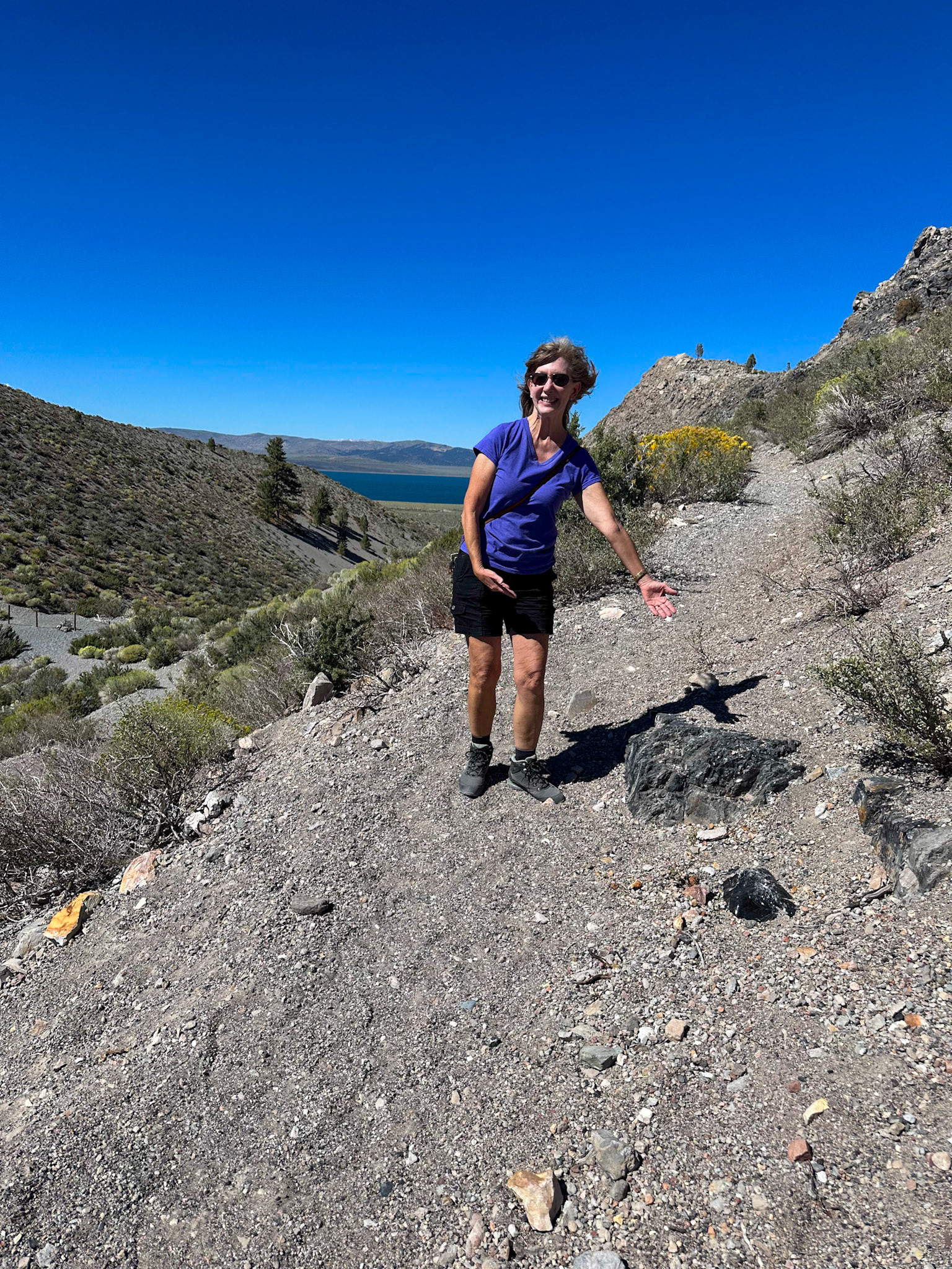 Obsidian was created when the crater erupted